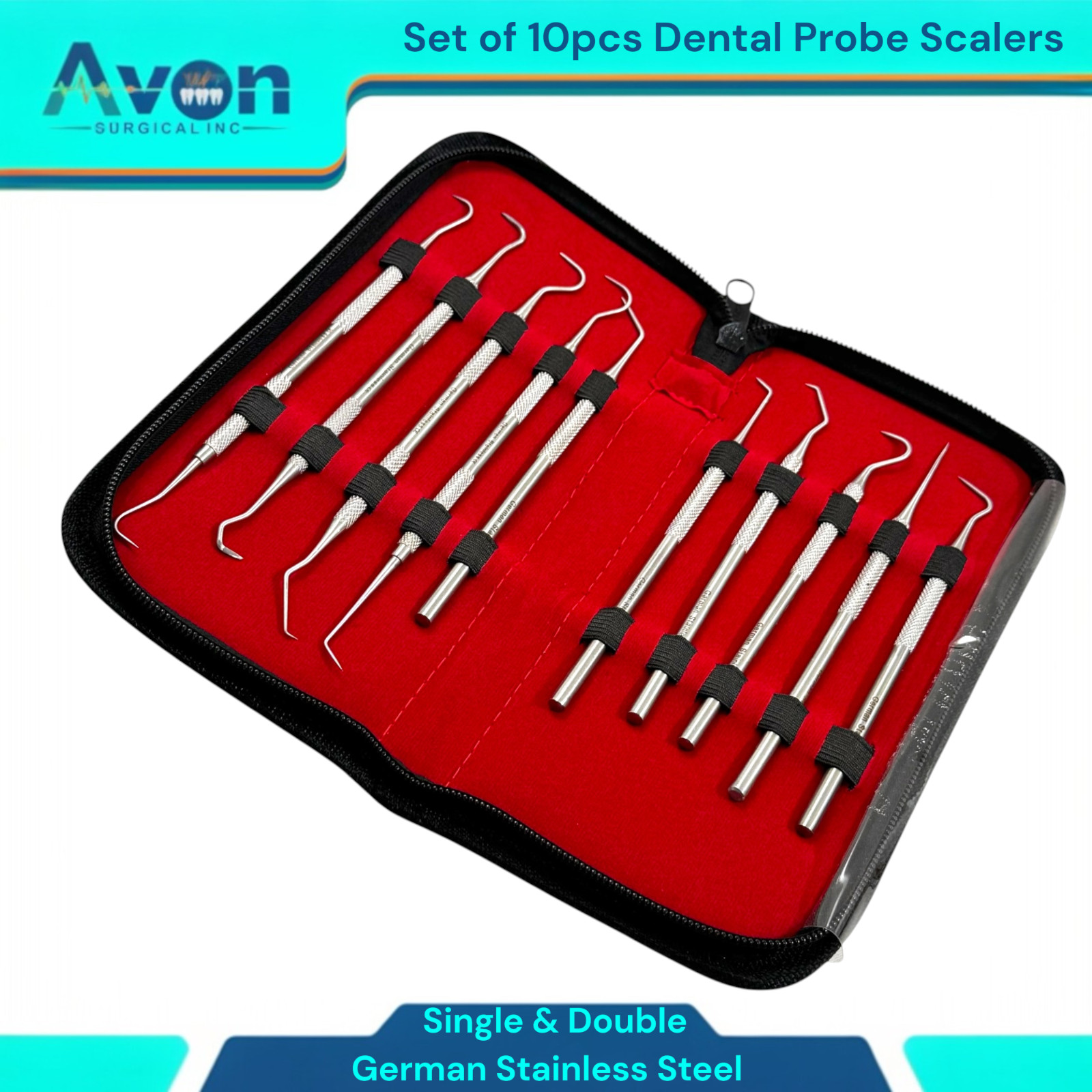 Single & Double Ended Scaler Picks – Precision Dental Hygiene Probes – 10 Pack