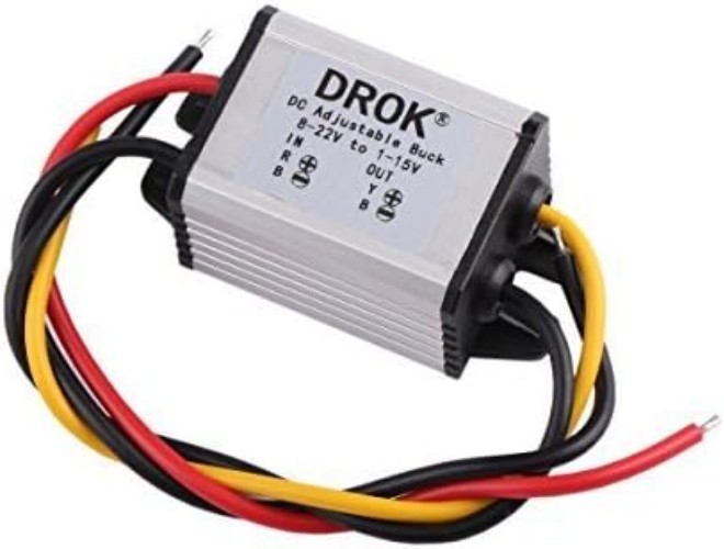 5V DC Converter, 2pcs Waterproof DC Buck Converter 8V-22V 12 V Step Down to 3…