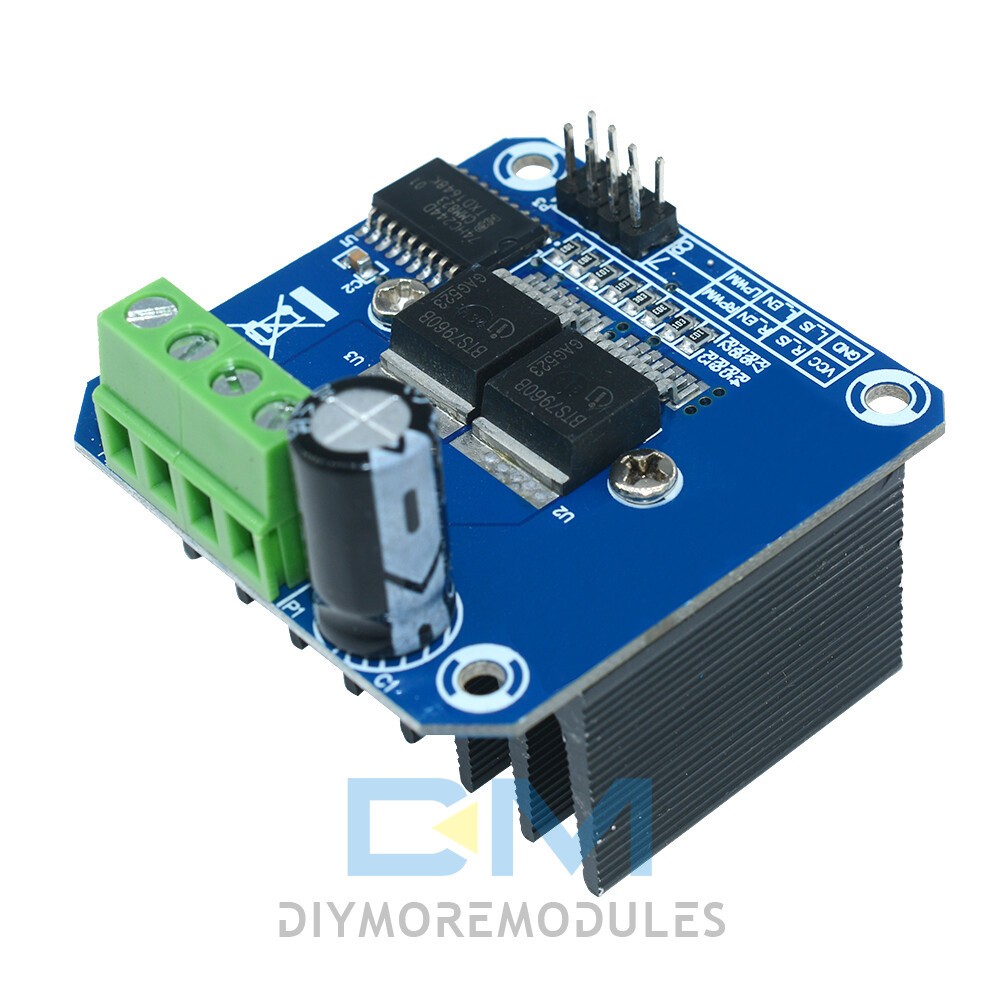 Dual BTS7960B DC Stepper Motor Driver H-Bridge PWM 43A For Arduino Smart Car