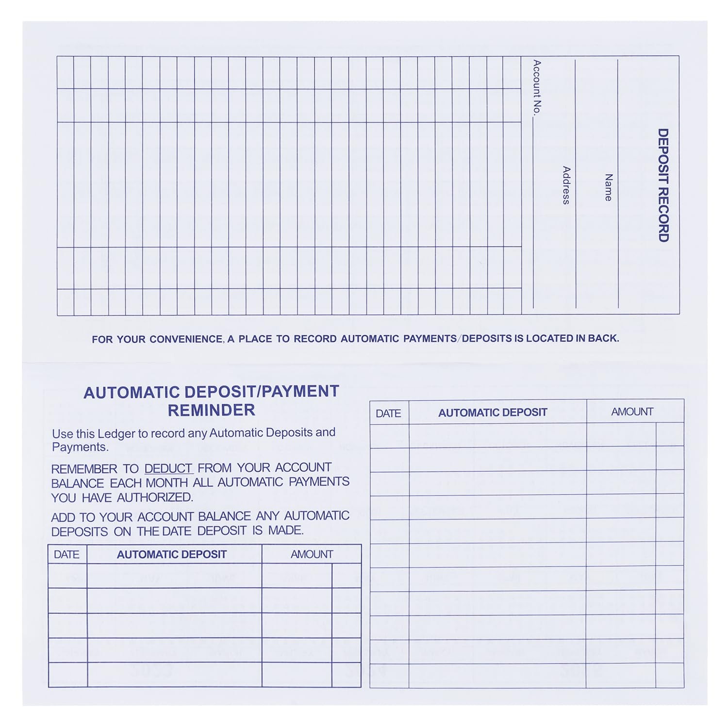 20 Pack Checkbook Register, Check Registers for Personal, Blank Ledger 20PCS