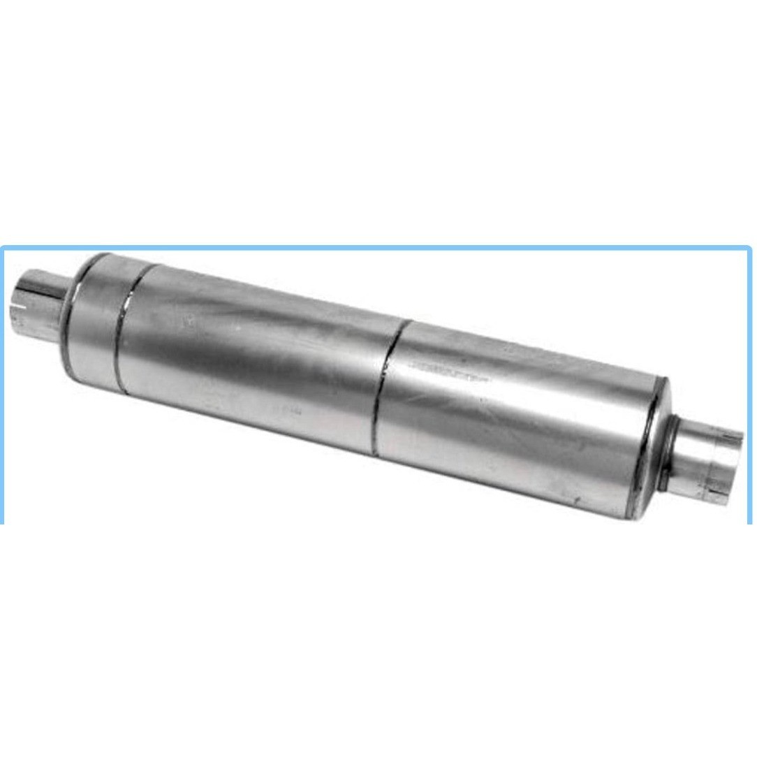 Walker Exhaust Muffler Mega-Flow RV 3 1/2″ Inlet/3 1/2″ Outlet Steel Natural EA