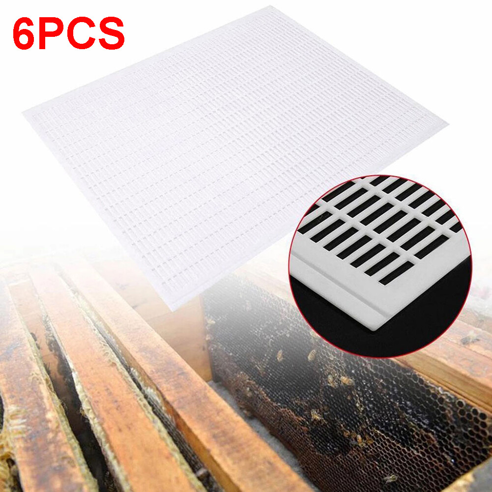 6 Pcs 10 Frame Beekeeping Bee Queen Excluder Trapping Grid Net Equipment Tools
