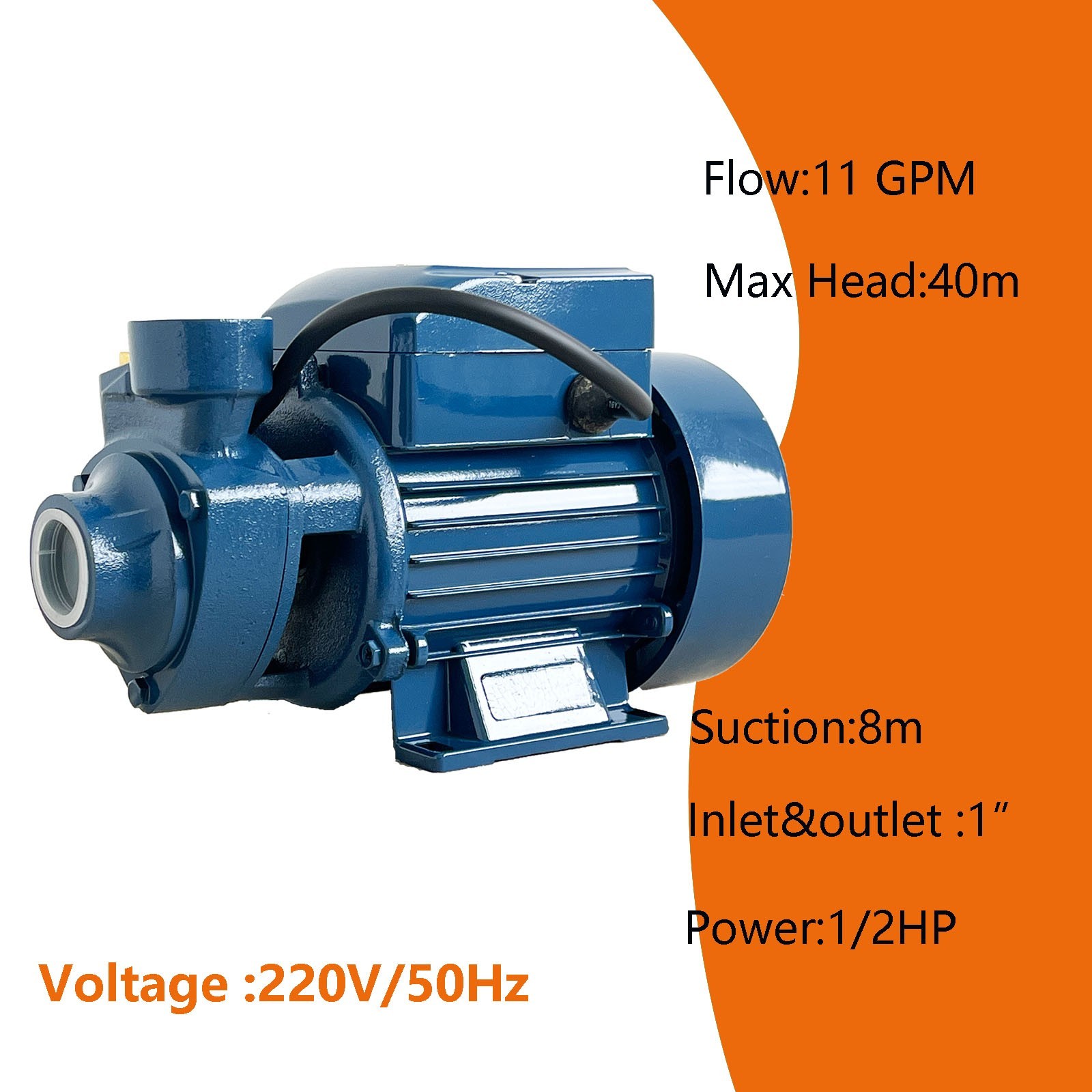 Centrifugal 1/2 HP Electric Water Pump Pool Garden Farm Aluminum Pond