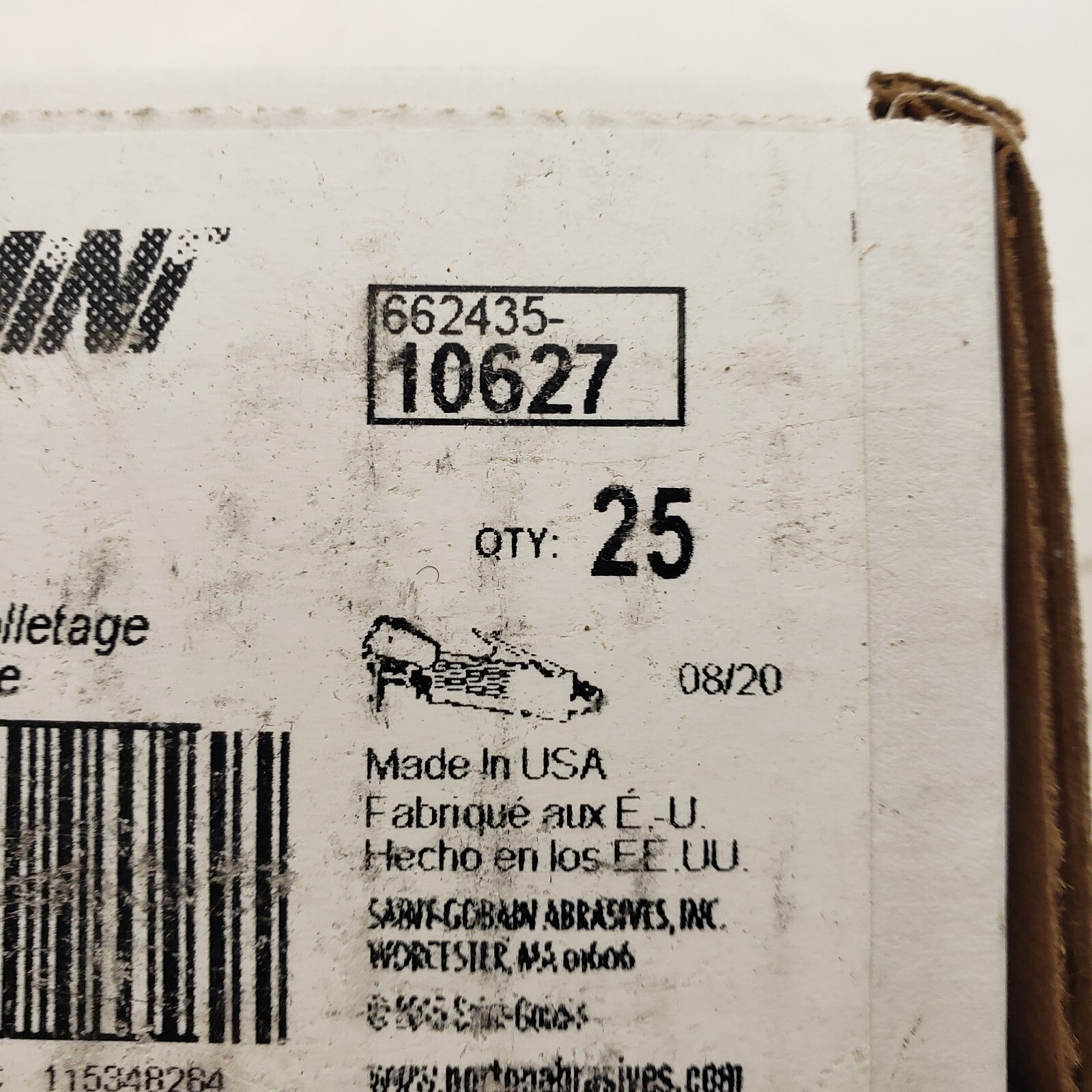 NORTON 66243510627 CutOff Wheel,GeminiFreeCut,3″x.035″x1/4″ 5A921, Box Of 25