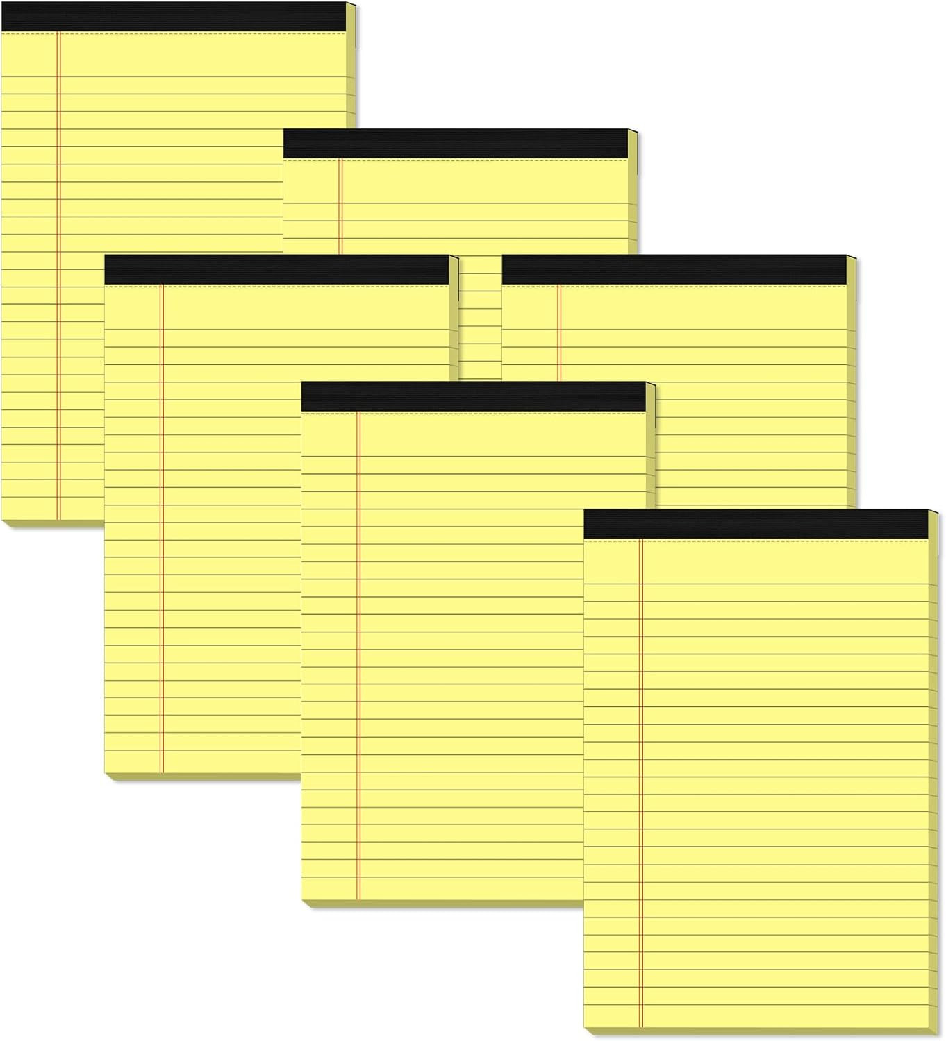 6 Pack Yellow Legal Pads 4×6 Small Note Pads 4×6 Small Writing Pads Narrow Ru…