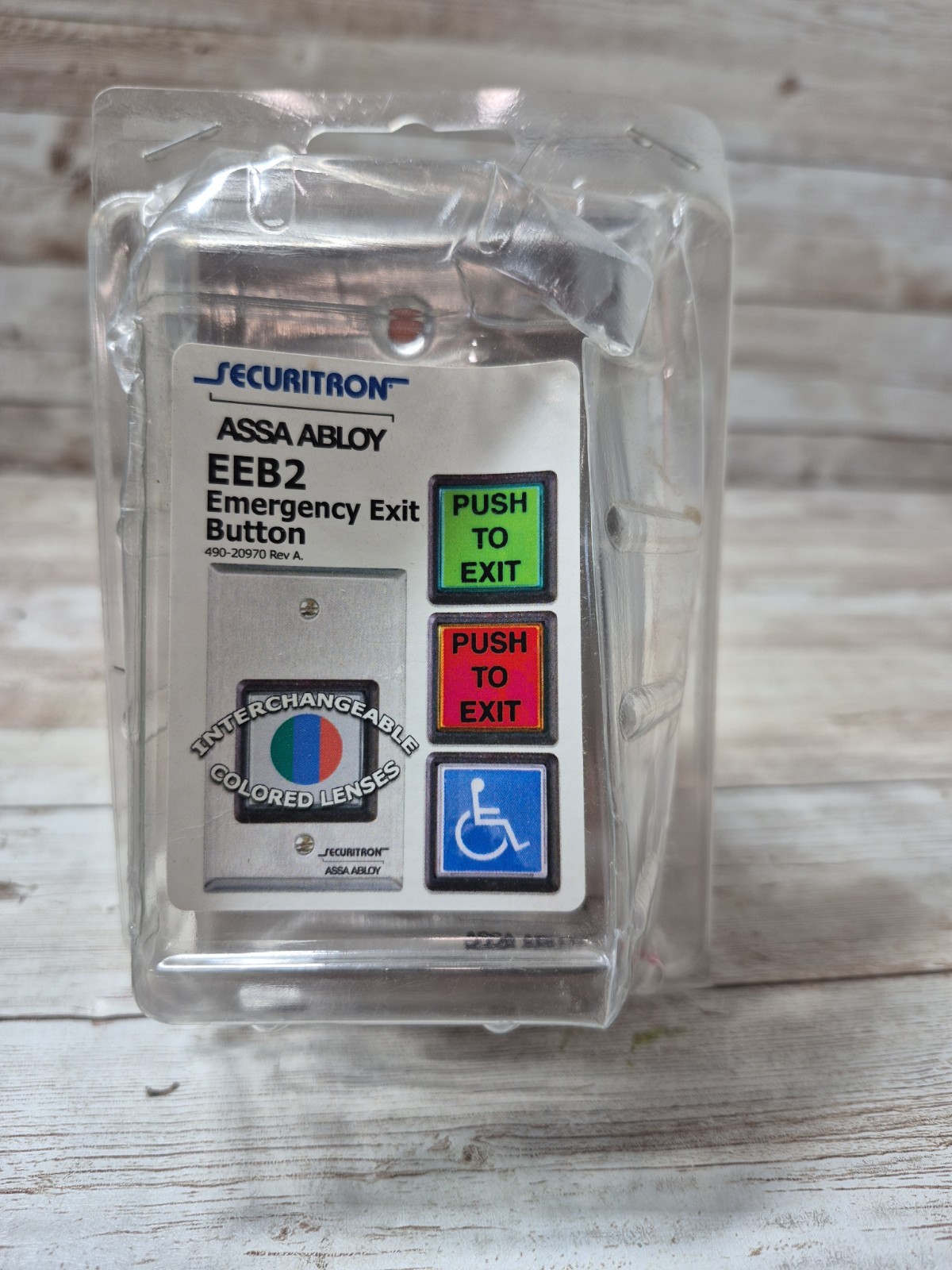 Securitron EEB2 Emergency Exit Button Single Gang Push To Exit 30 Sec Timer