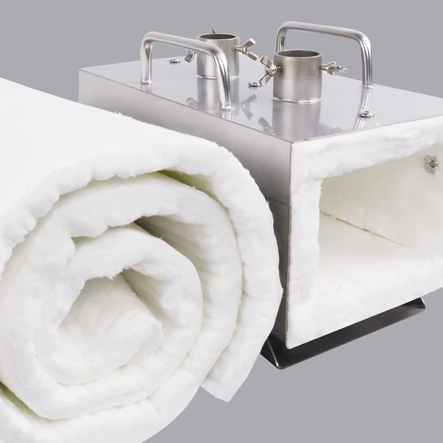 Ceramic Fiber Insulation 1″ Thick, 2600F Fiber Blanket for Wood Stove Forgeetc