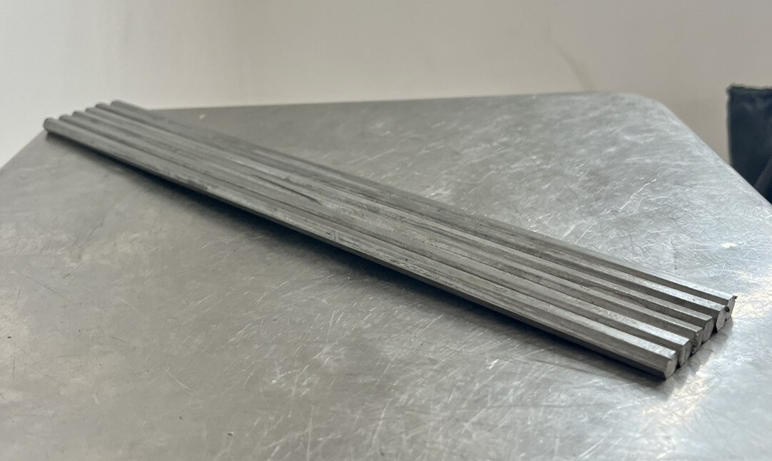 12L14 Carbon Steel Hex Bar – 1/4″ x 12″ – CNC Lathe Machinable Stock (6 Pack)