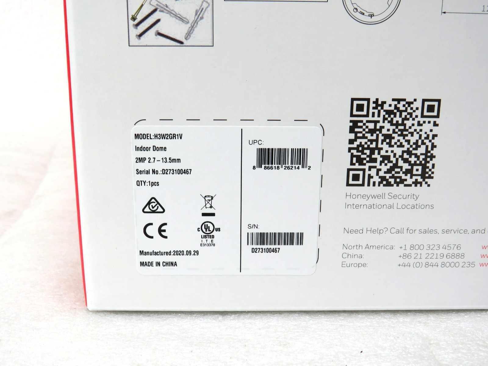 [Case of 10] Honeywell H3W2GR1V equIP Series 2MP IR Indoor IP Dome Camera [SSI]