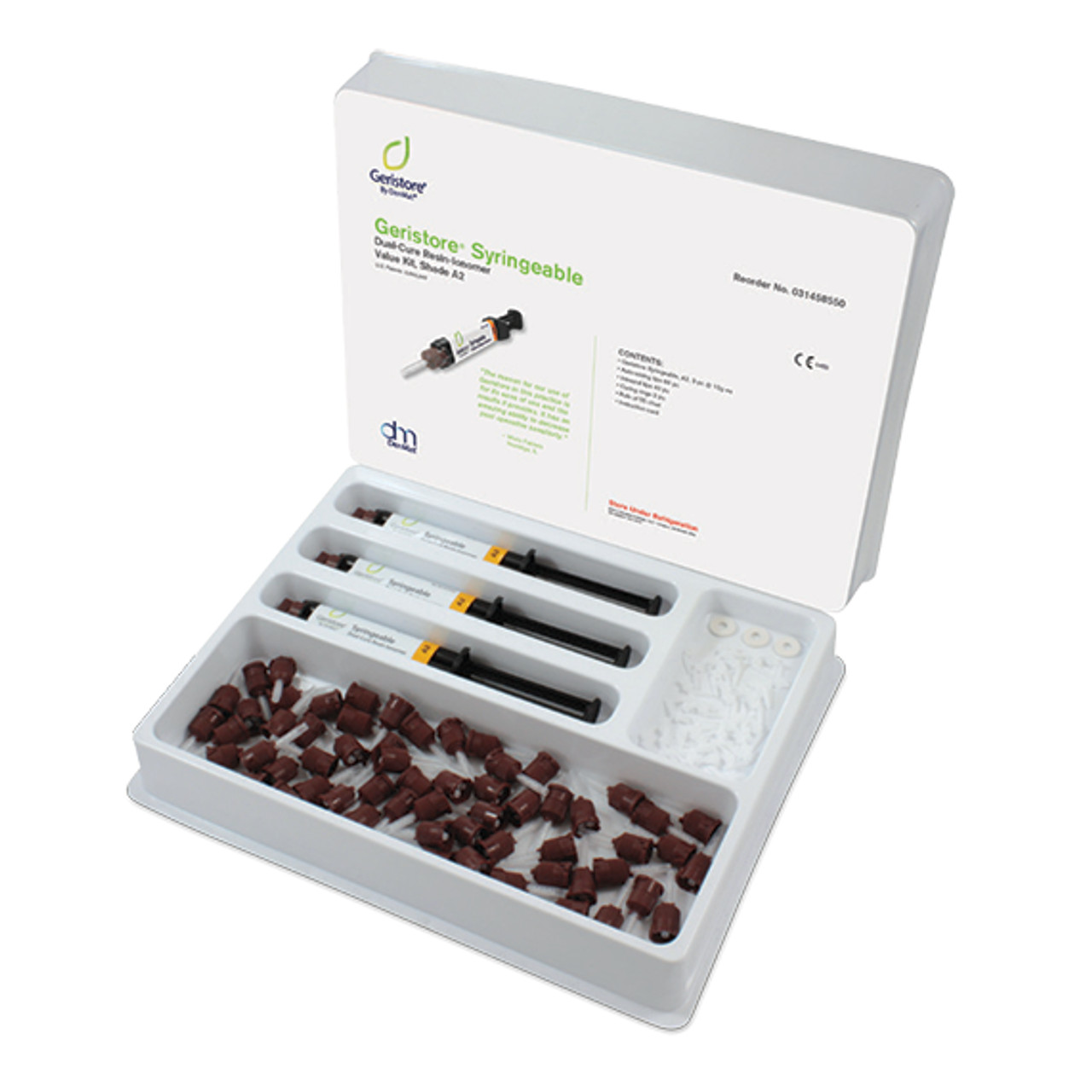 Denmat 031458550 GeriStore Syringeable Dual Cure Resin Ionomer Value Kit A2