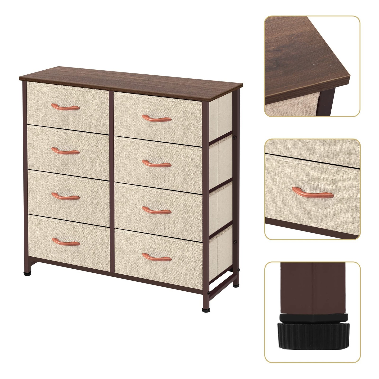 Storage Dresser Furniture Unit-Tall Standing Organizer for Bedroom, Office, L…