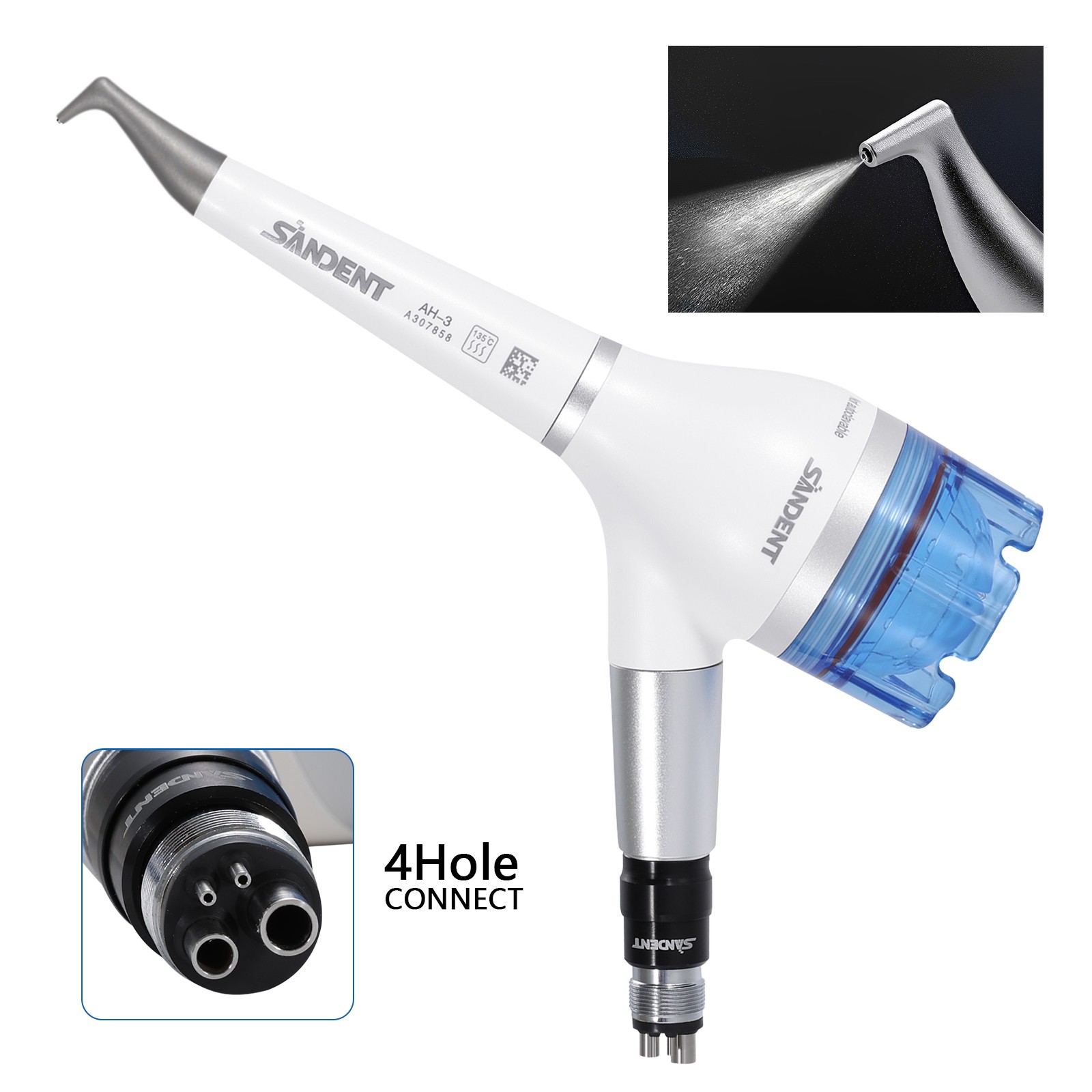 2/4 Holes Dental Prophy Air Flow Teeth Polishing Polisher Handpiece Hygiene Jet