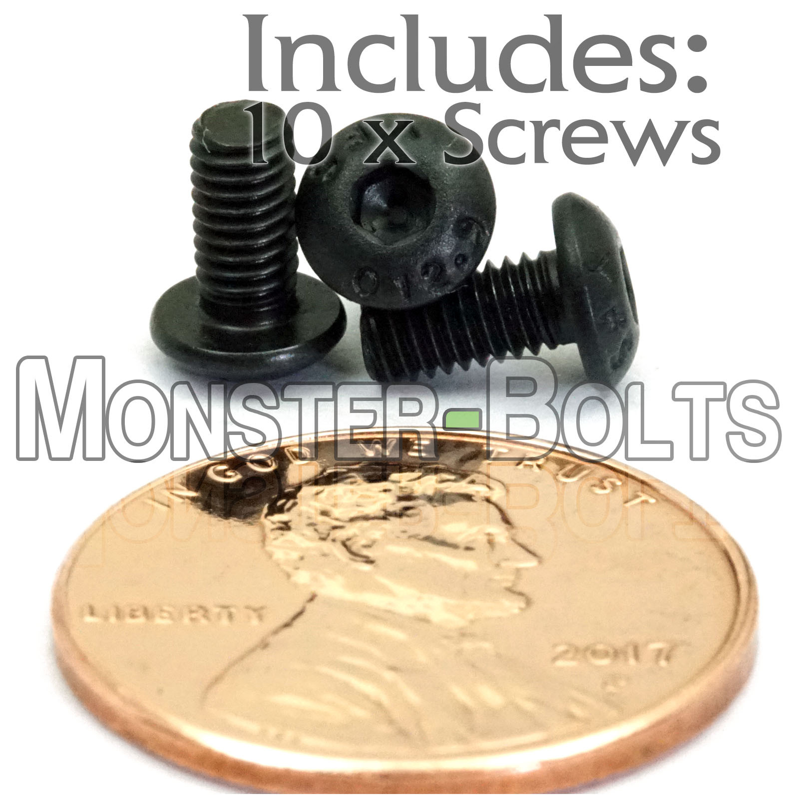 M3 x 6mm – Qty 10 – Button Head Socket Caps Screws ISO 7380 Class 12.9 3mm