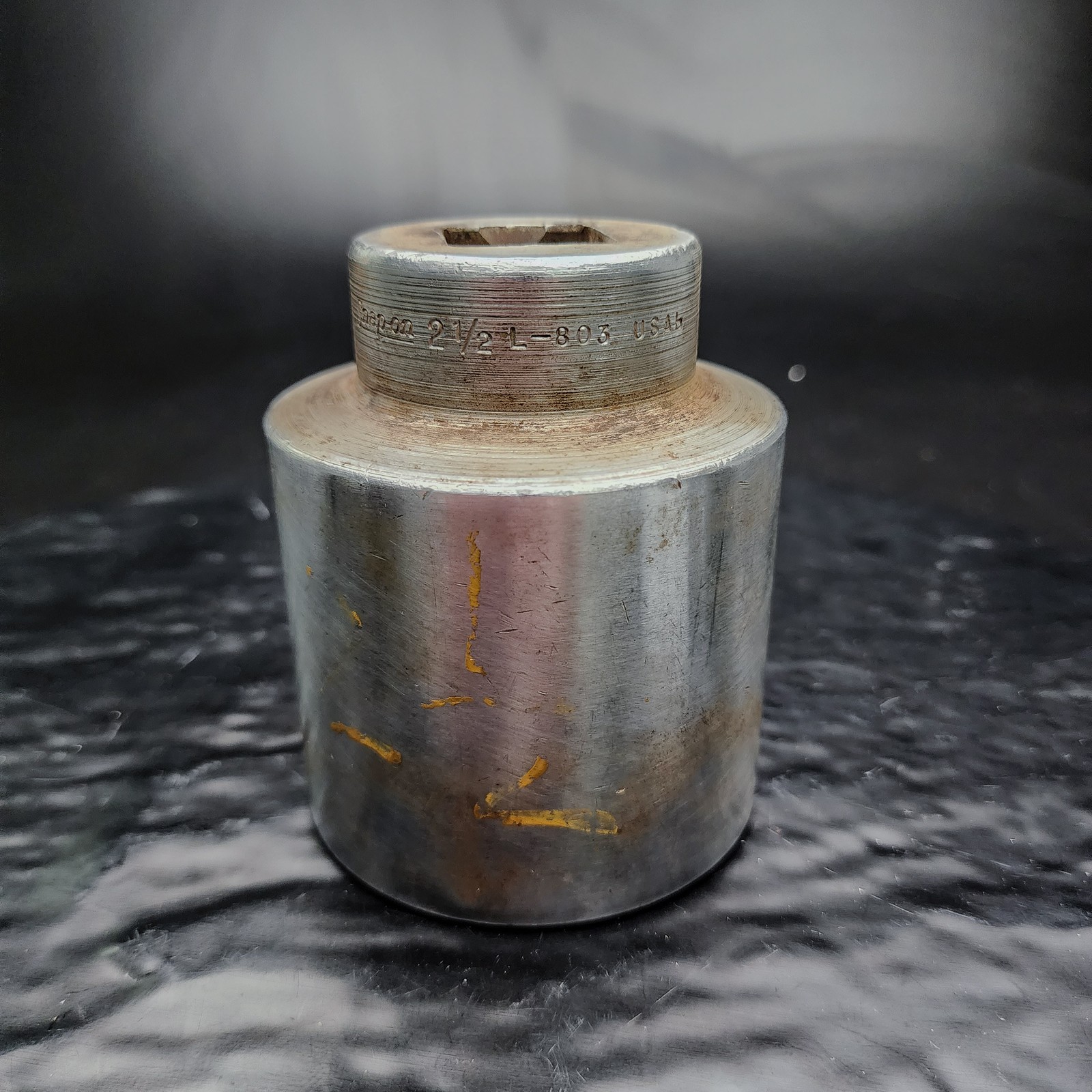 Snap-On L-803 1″ Drive Impact Socket 2-1/2″ 6-Point Standard 4-1/8″ Long 🔧