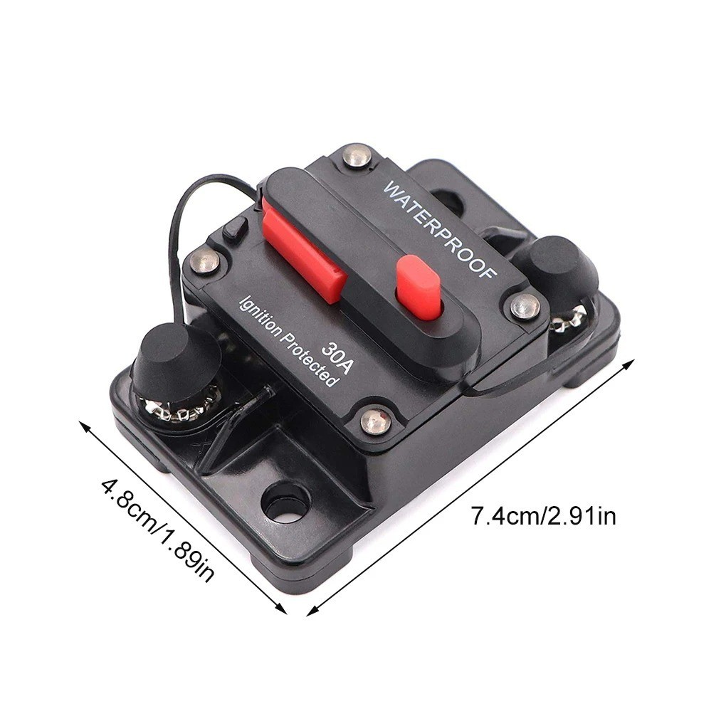 Waterproof Car Circuit Breaker Fuse Reset 30-300 Amp 12V-48V DC Car Boat Auto