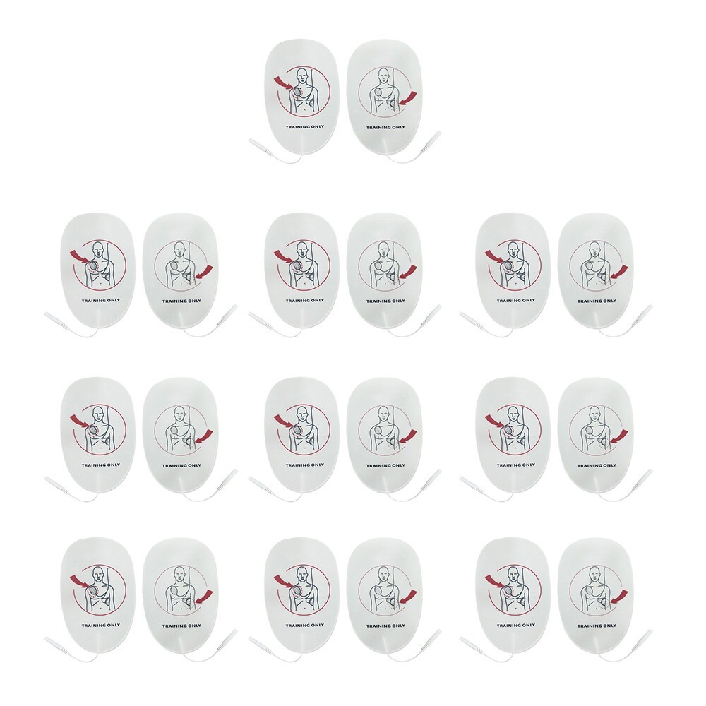 20 Pieces AED Training Device Patches First Aid Training Replacement Adult Pads