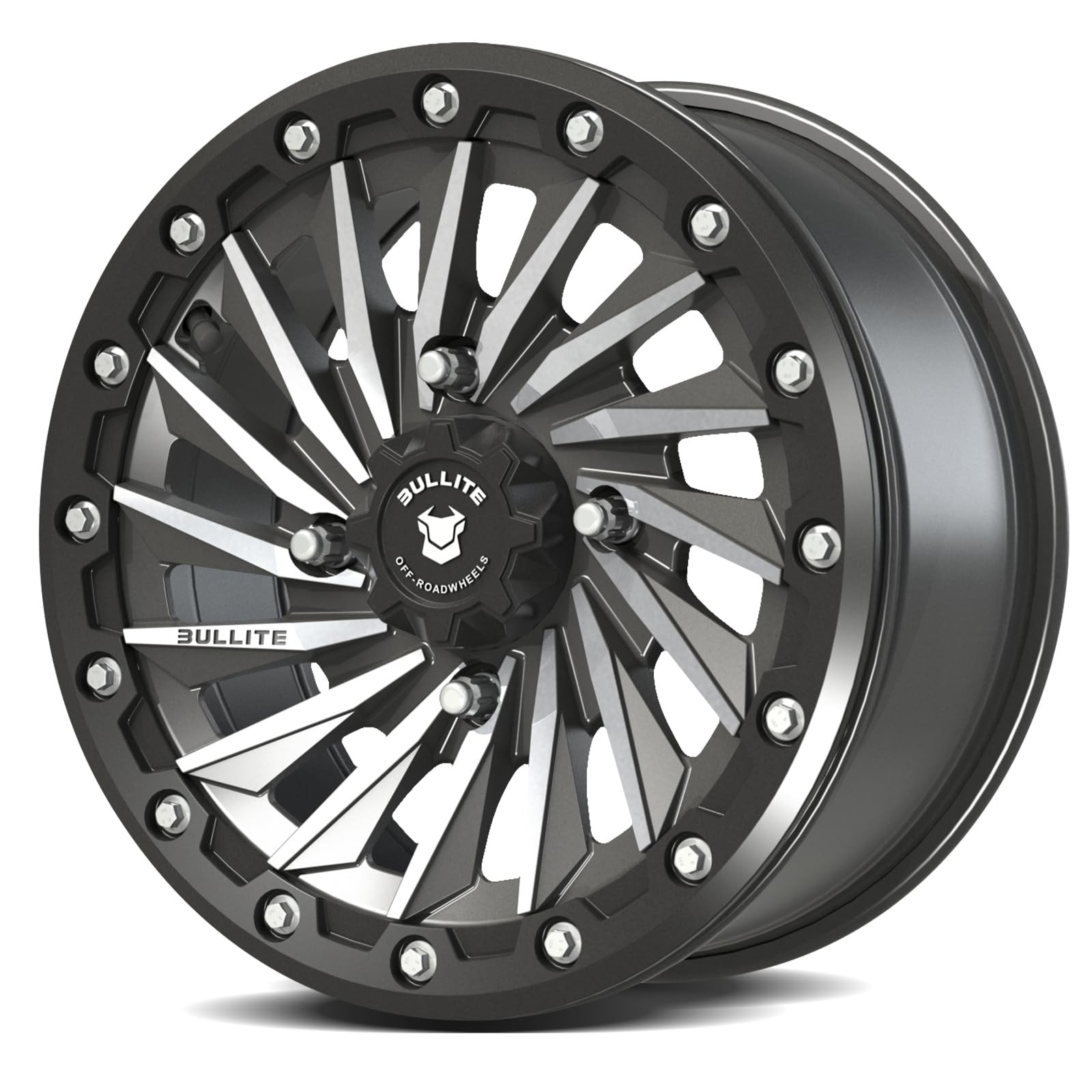 BT-08 Blade 15×7 Satin Black Beadlock 4×156 5+2 Polaris RZR 1000 Ranger 900 1000