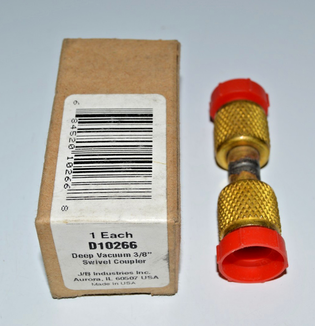 JB Industries D10266 Deep Vacuum 3/8″ Swivel Quick Coupler, Made in the USA NEW
