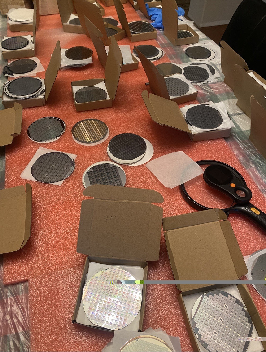 8 Vintage 1980’s 4” Circuit Wafers / All Different