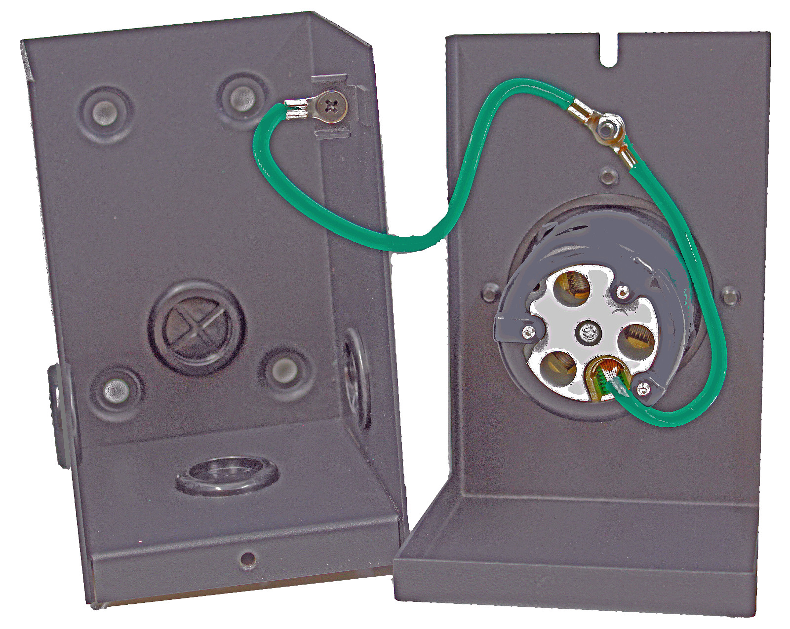 50-Amp 250V Welder Generator Power Inlet Box, black, S7 Color is deep black)