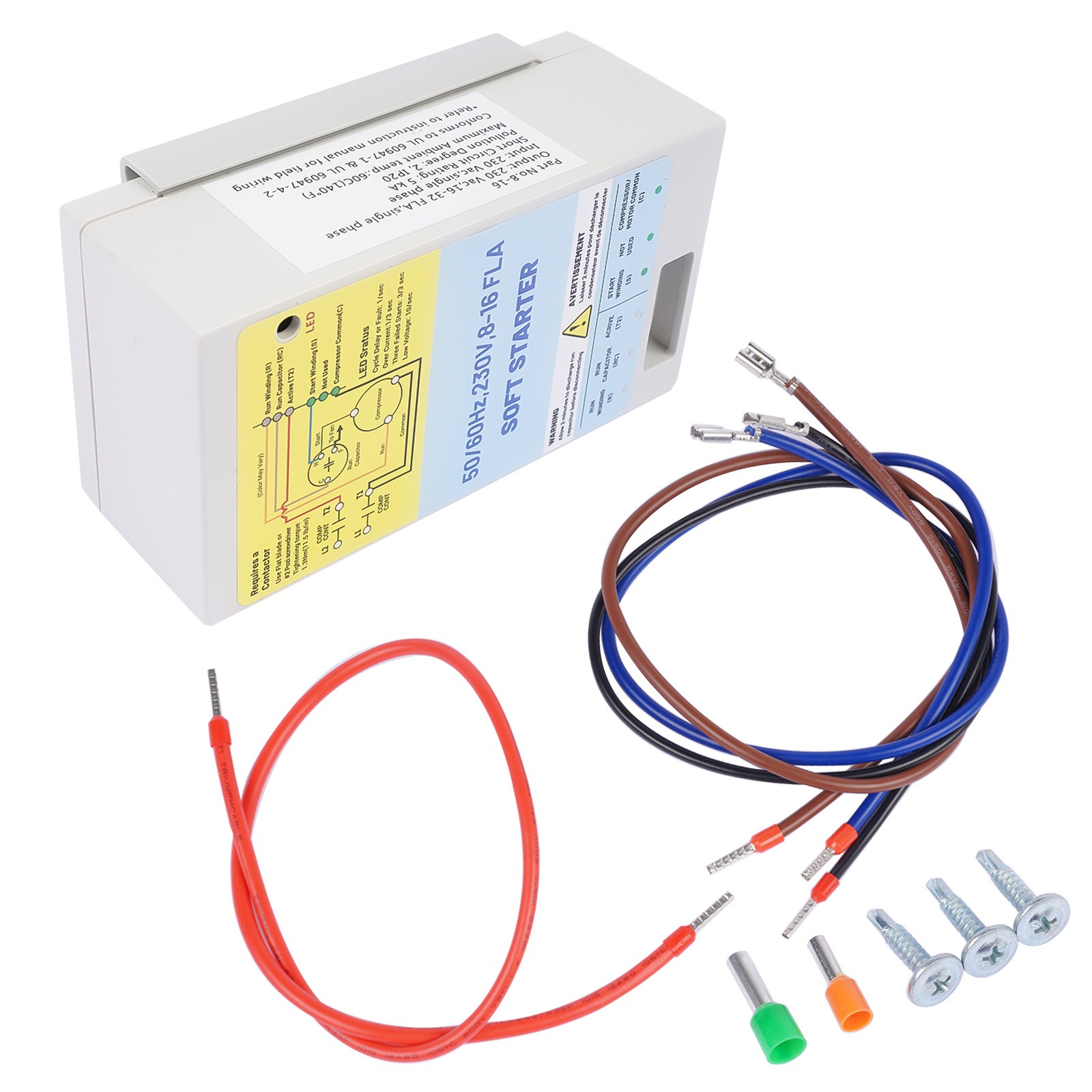 8-16A AC Soft Starter Motor Protection for Utility and/or Generator Power 230V