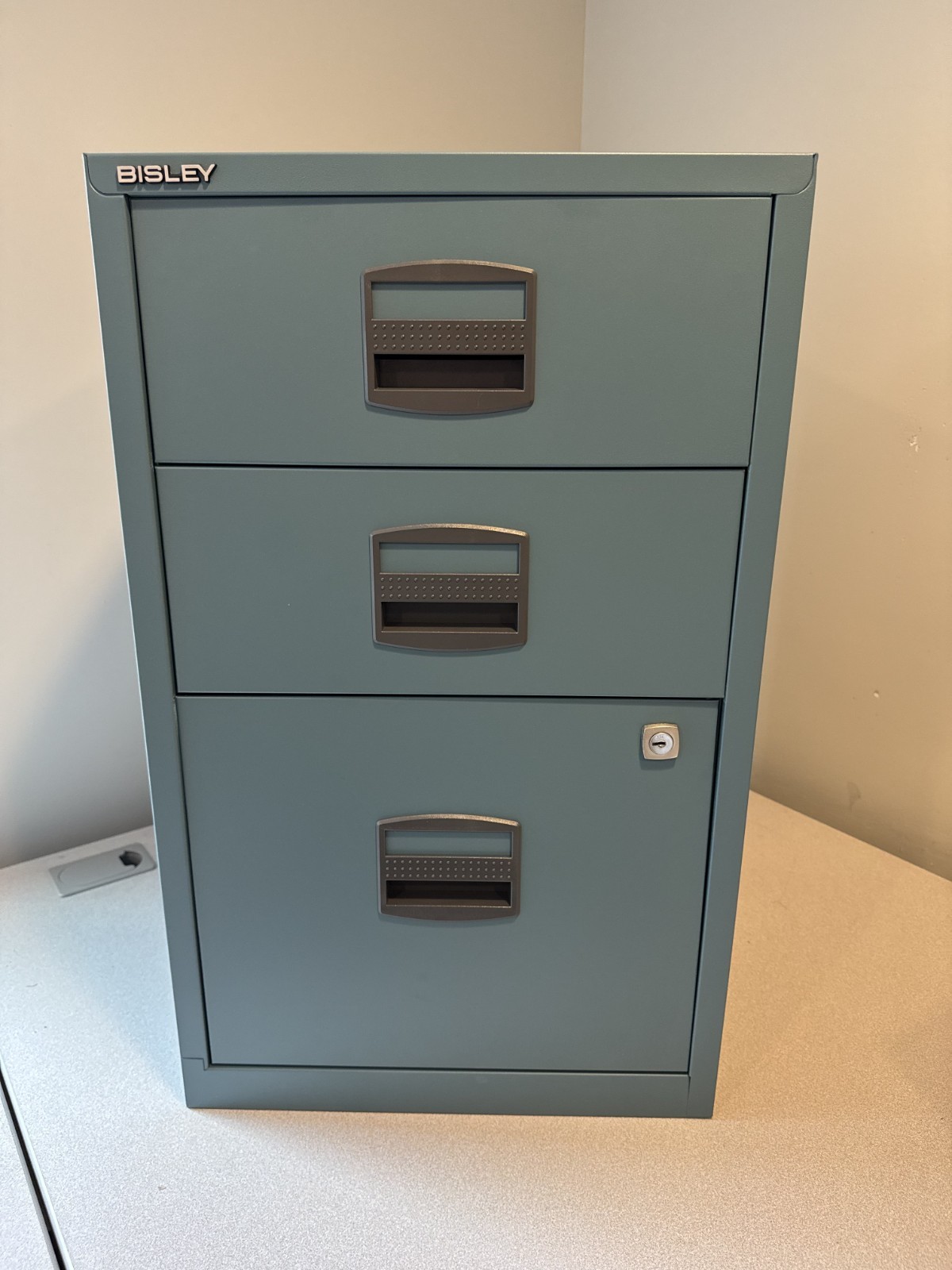 NEW! Bisley 3-Drawer Home File Cabinet – Doulton Blue **REDUCED PRICE**