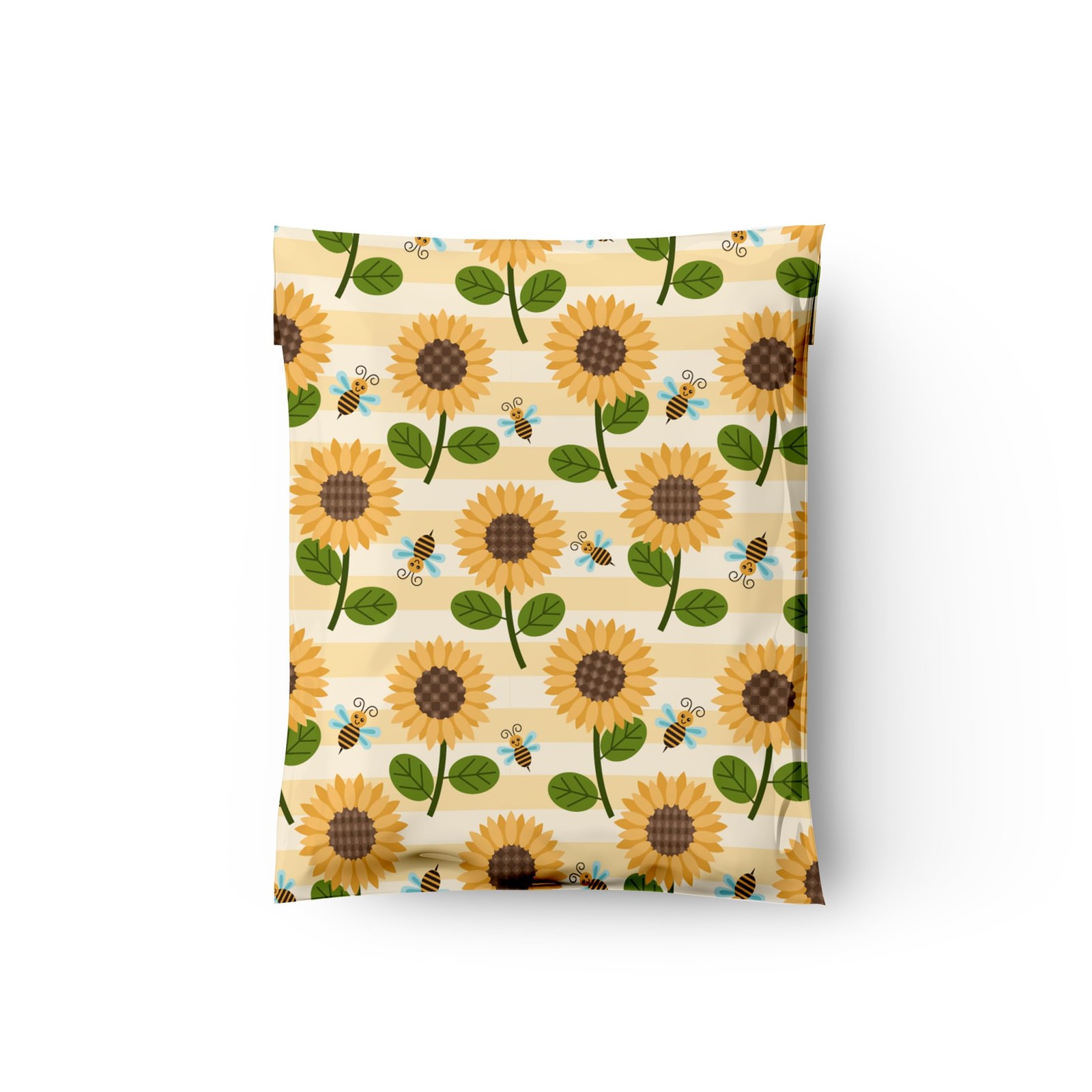 12×15 (50) Sunflowers & Bees Designer Poly Mailers Shipping Envelopes Premium…