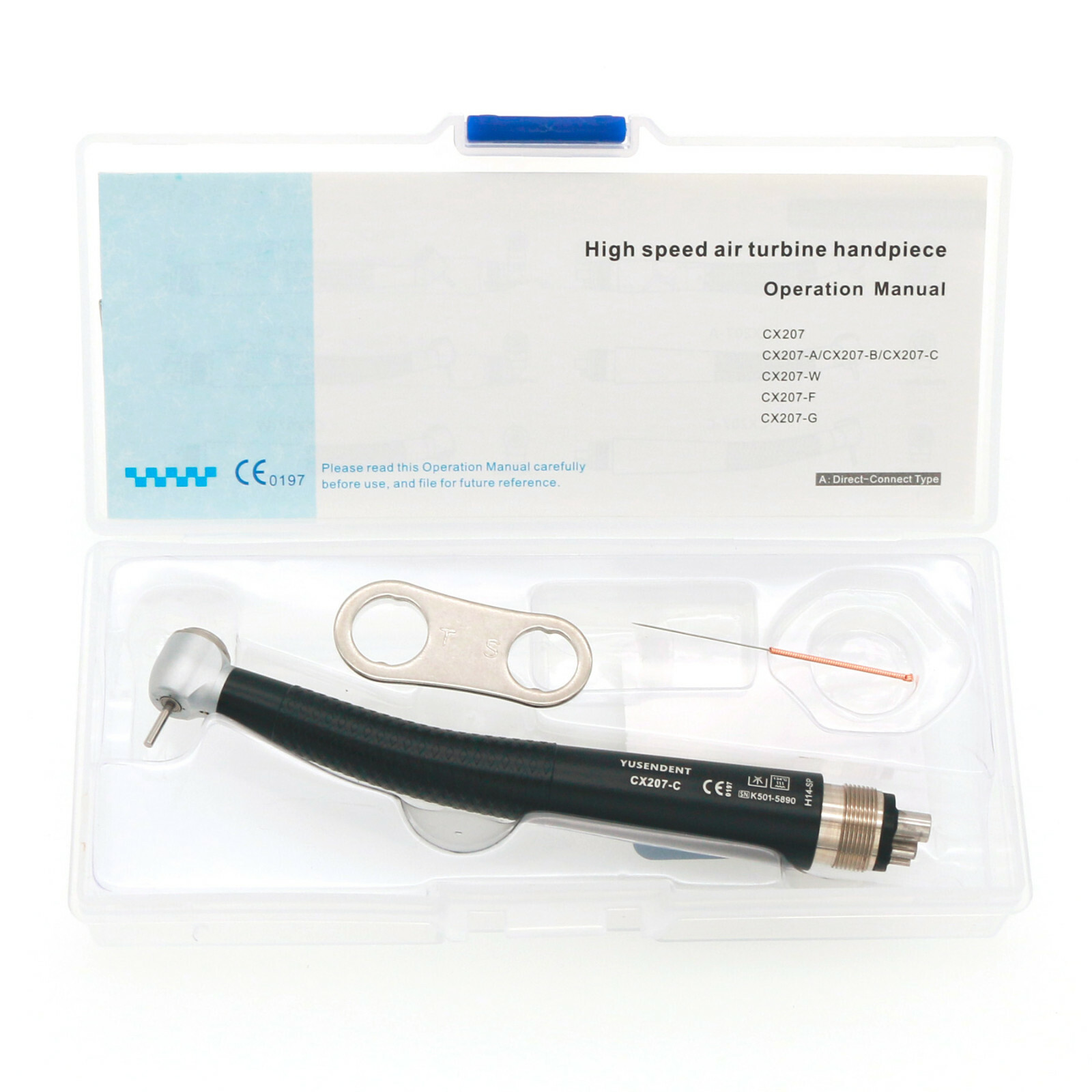 US COXO CX207-C Dental High Speed Air Turbine Handpiece 4 Holes Anti-retraction