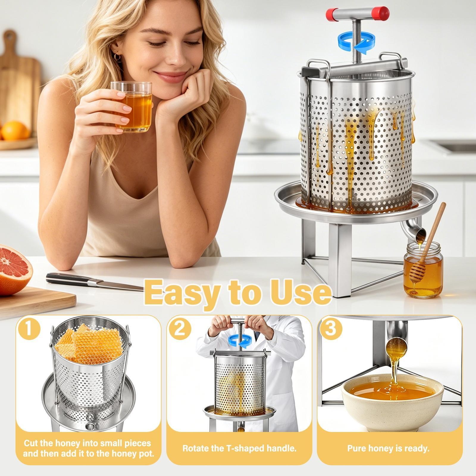 Honey Press Extractor Manual Honey Fruit Vegetable Juicing Press Machine