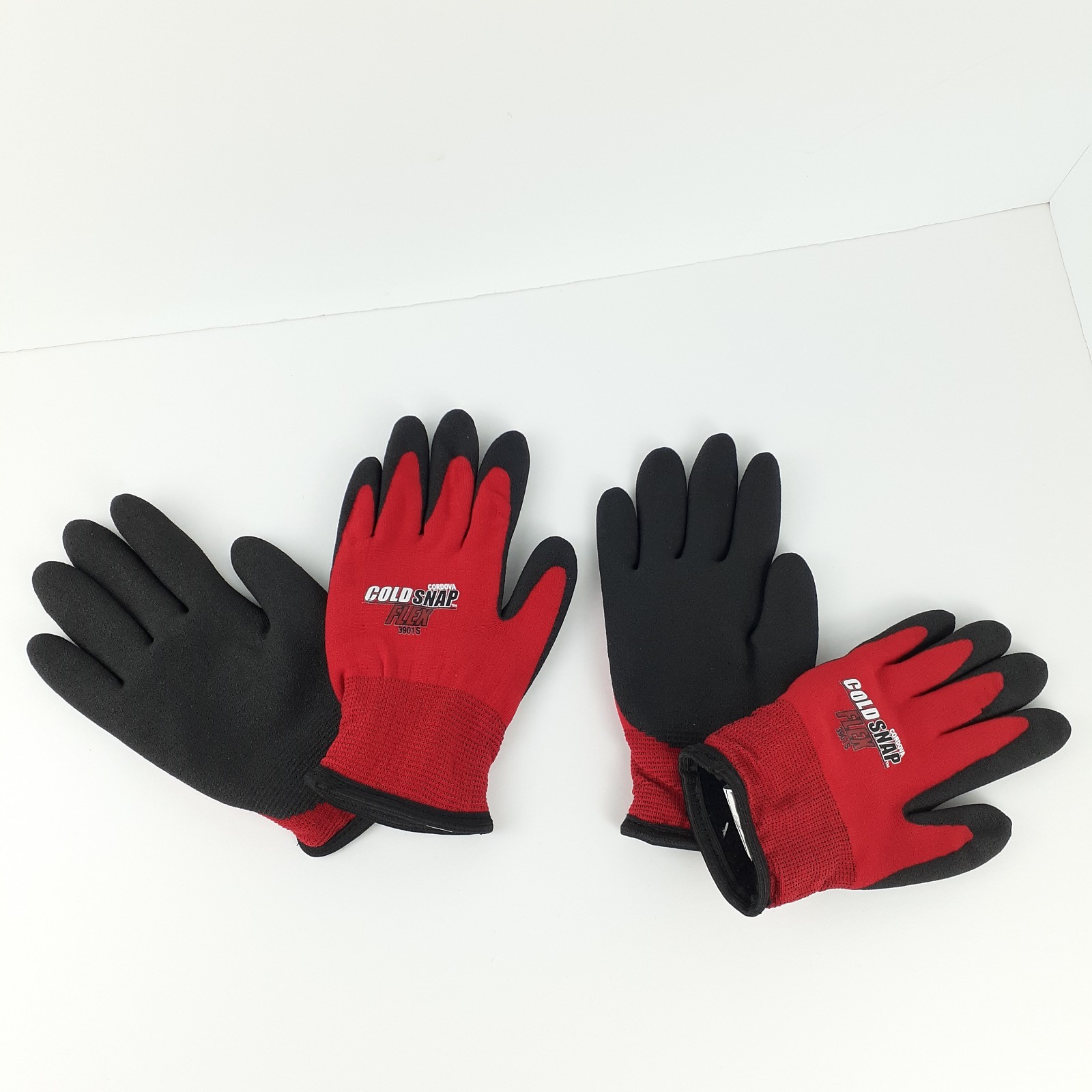 Cordova Cold Snap Flex Thermal Gloves Red Sz S 3901S Foam PVC Coating 2 Pairs