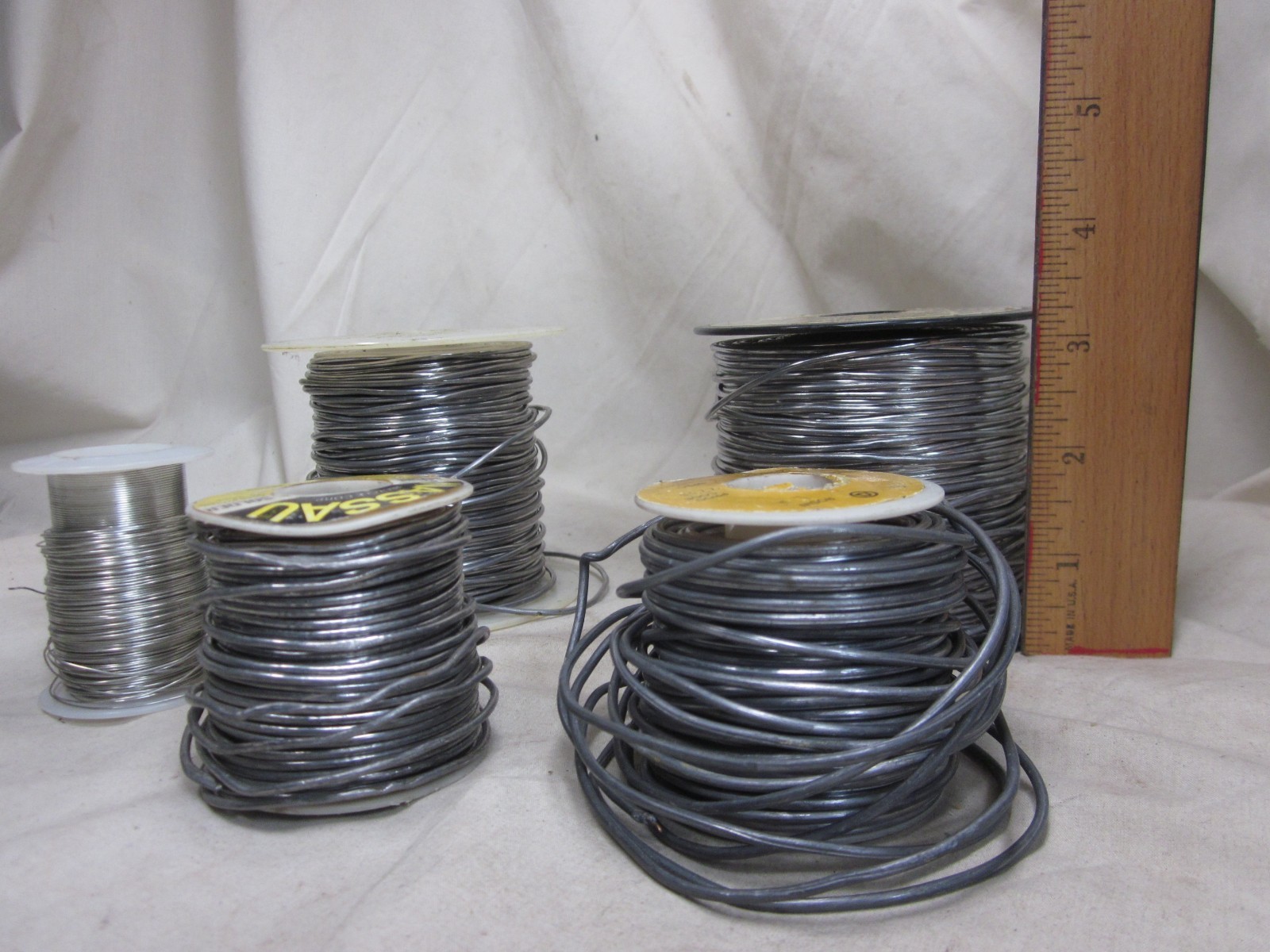 vintage 10+ pounds ROSIN SOLDER Lot NASSAU Water White Core + solder rolls roll