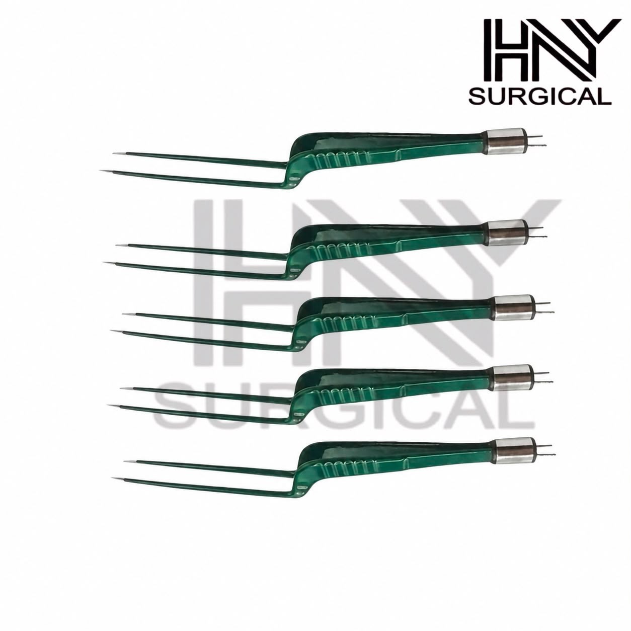 Reusable Non-Stick Bayonet Bipolar Forceps 8″ Green Electrosurgery Instruments