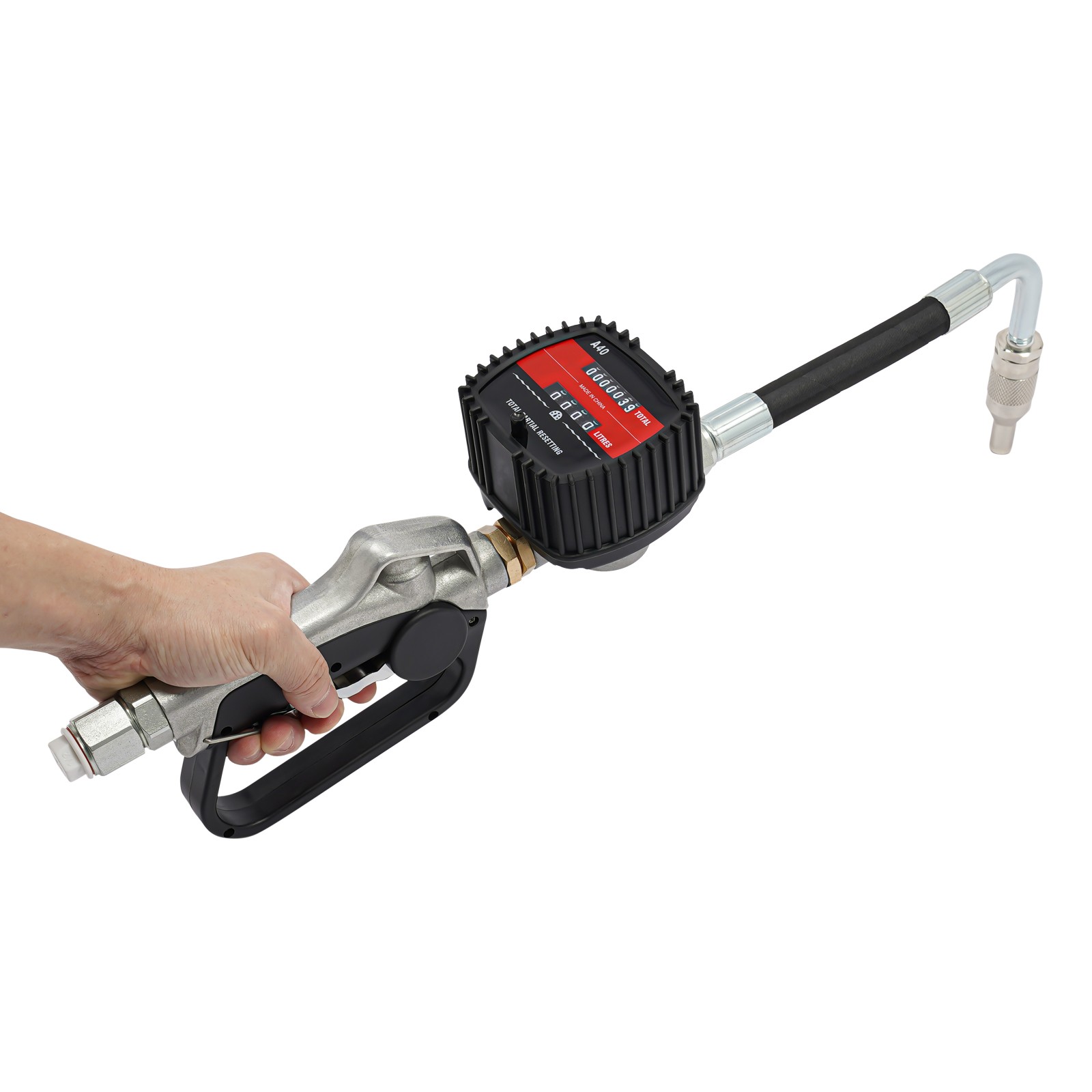 1/2» Oil Control Valve Meter Nozzle Aluminum Alloy Oil Dispensing Gun 1-30L/min