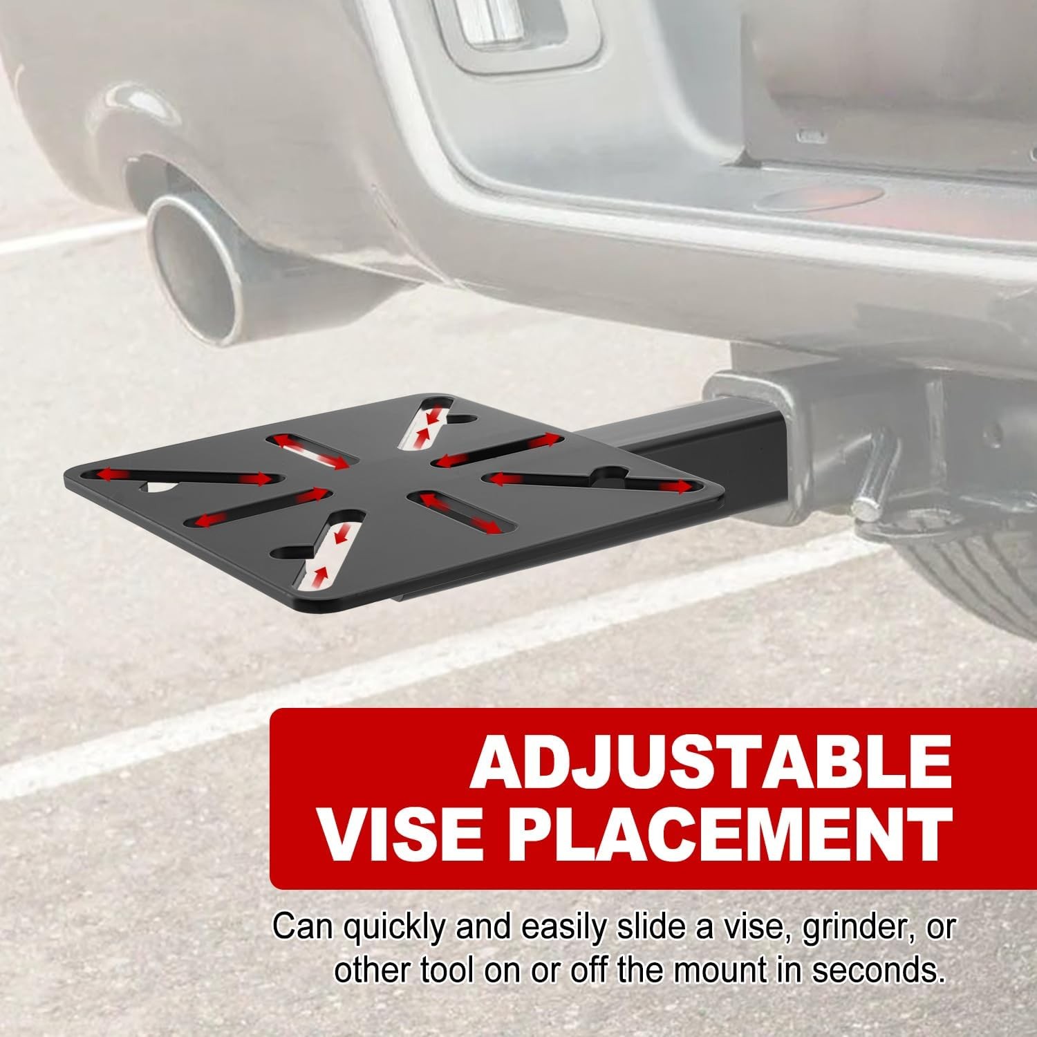 Hitch Winch Mount – Vise Mounting Plate for Truck Bed, Trailer, Hitch Mount