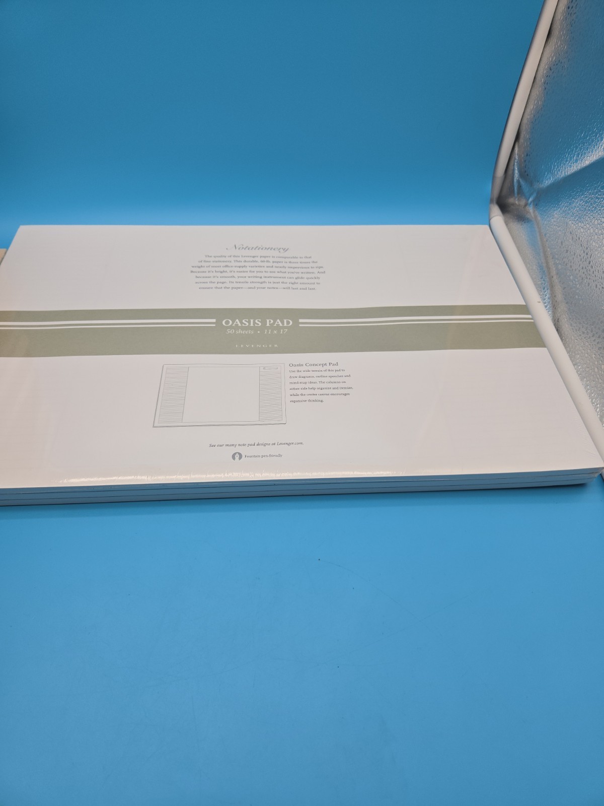 Levenger Freeleaf Notationery Paper Oasis Pad 50 Sheets X 3=150 Sheets SEALED