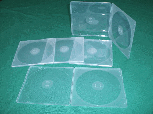 10 PCS 5MM ULTRA SLIM CLEAR DOUBLE CD/DVD POLY CASES JS111 FREE SHIPPING