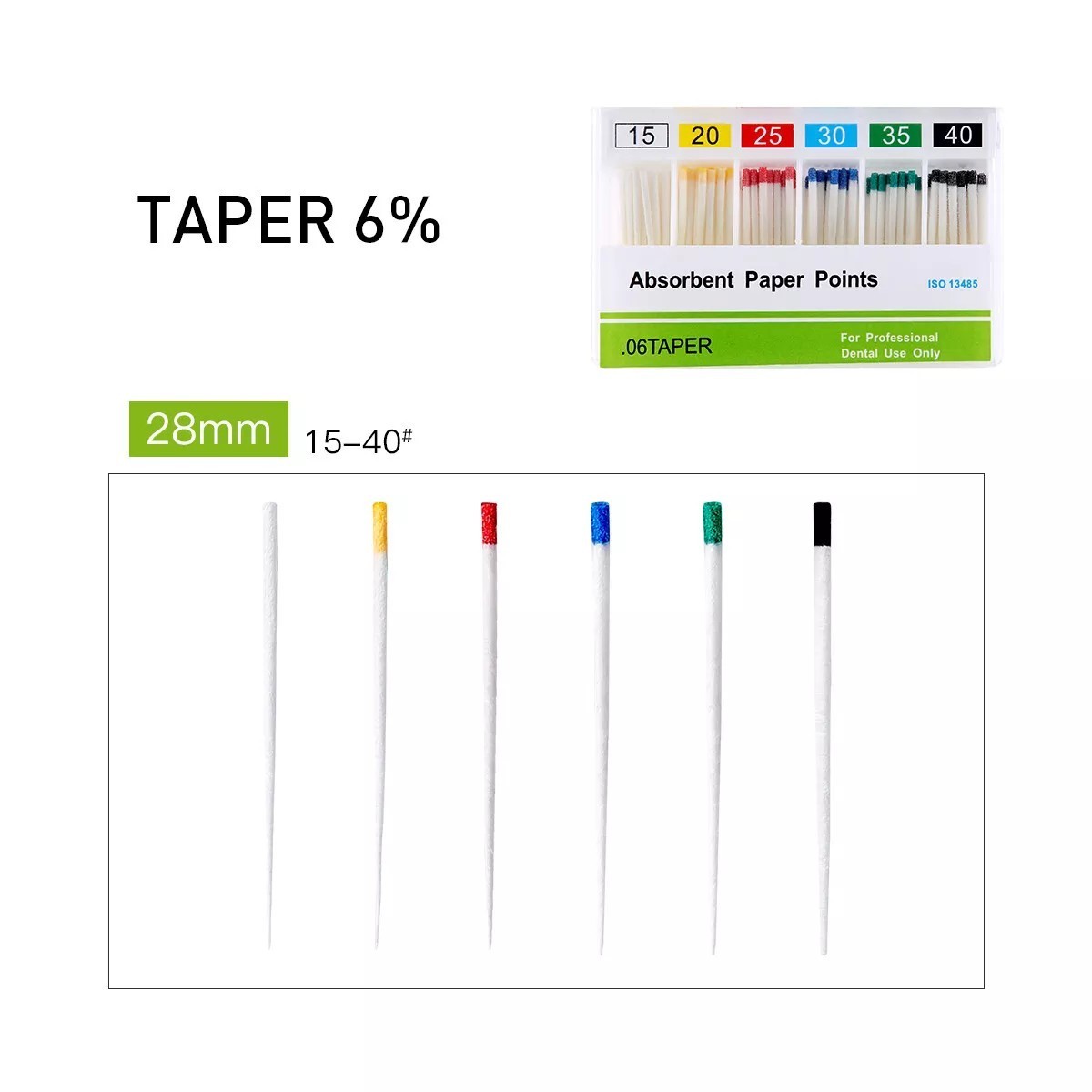 Dental Absorbent Paper Points Endodontic 0.02/0.04/0.06 Root Canal Obturation
