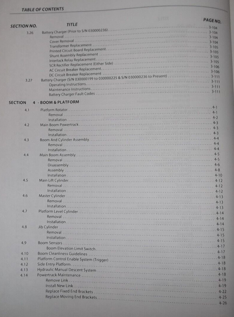 JLG T500J TOW BEHIND BOOM LIFT SERVICE SHOP REPAIR MAINTENANCE MANUAL BOOK
