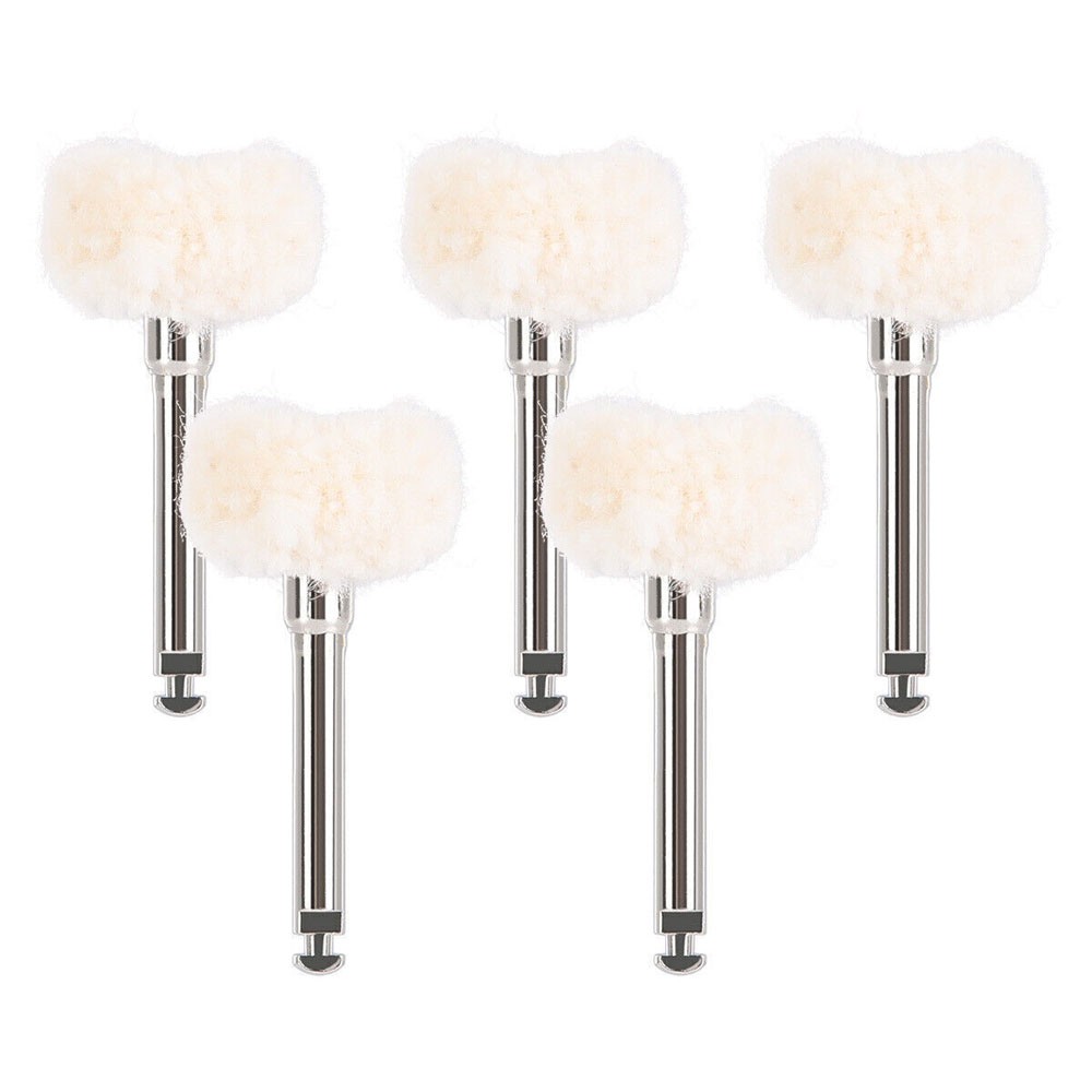 5Pc Cotton Dental Polishing Brush Wheels RA2.35mm Contra Angle RA Latch Type USA