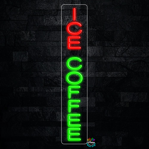 Ice Coffee LED Neon Sign 5″L x 27″H #32396