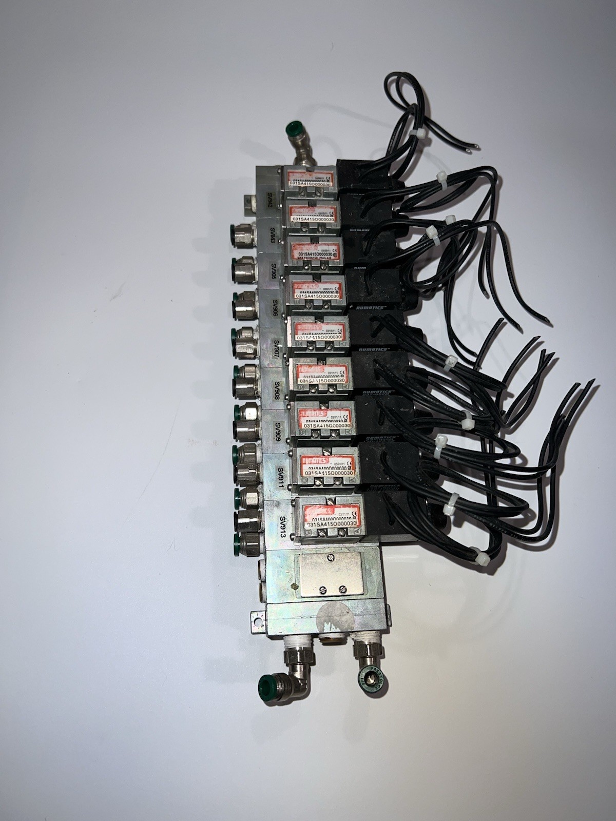QUANTITY 9) NUMATICS 031SA415O000030 SOLENOIDS ON MANIFOLD SEE *NOTE*