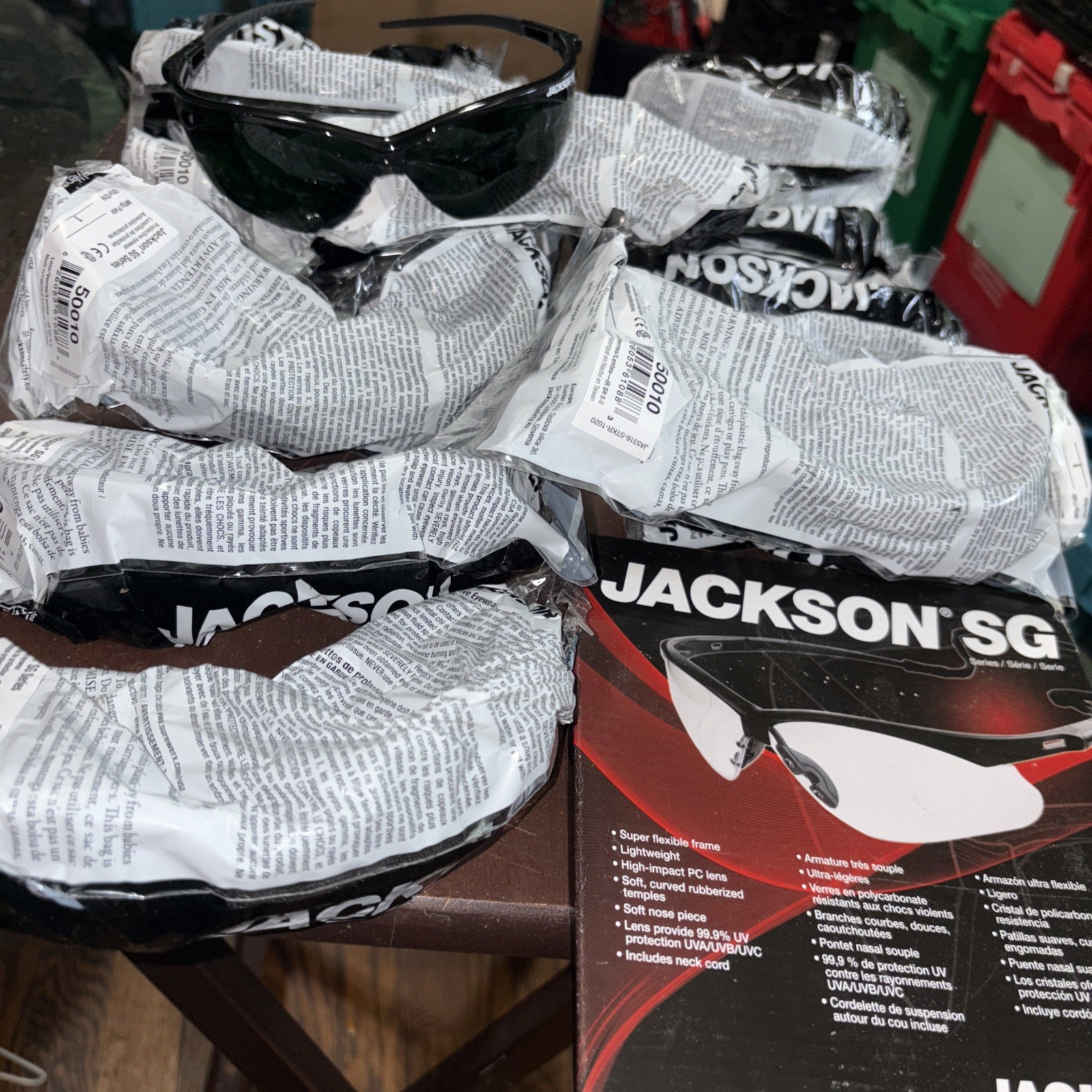 Lot Of (15) Jackson Safety Brand SG Series 50010 Lens IR SH 5.0 Lightweight NEW