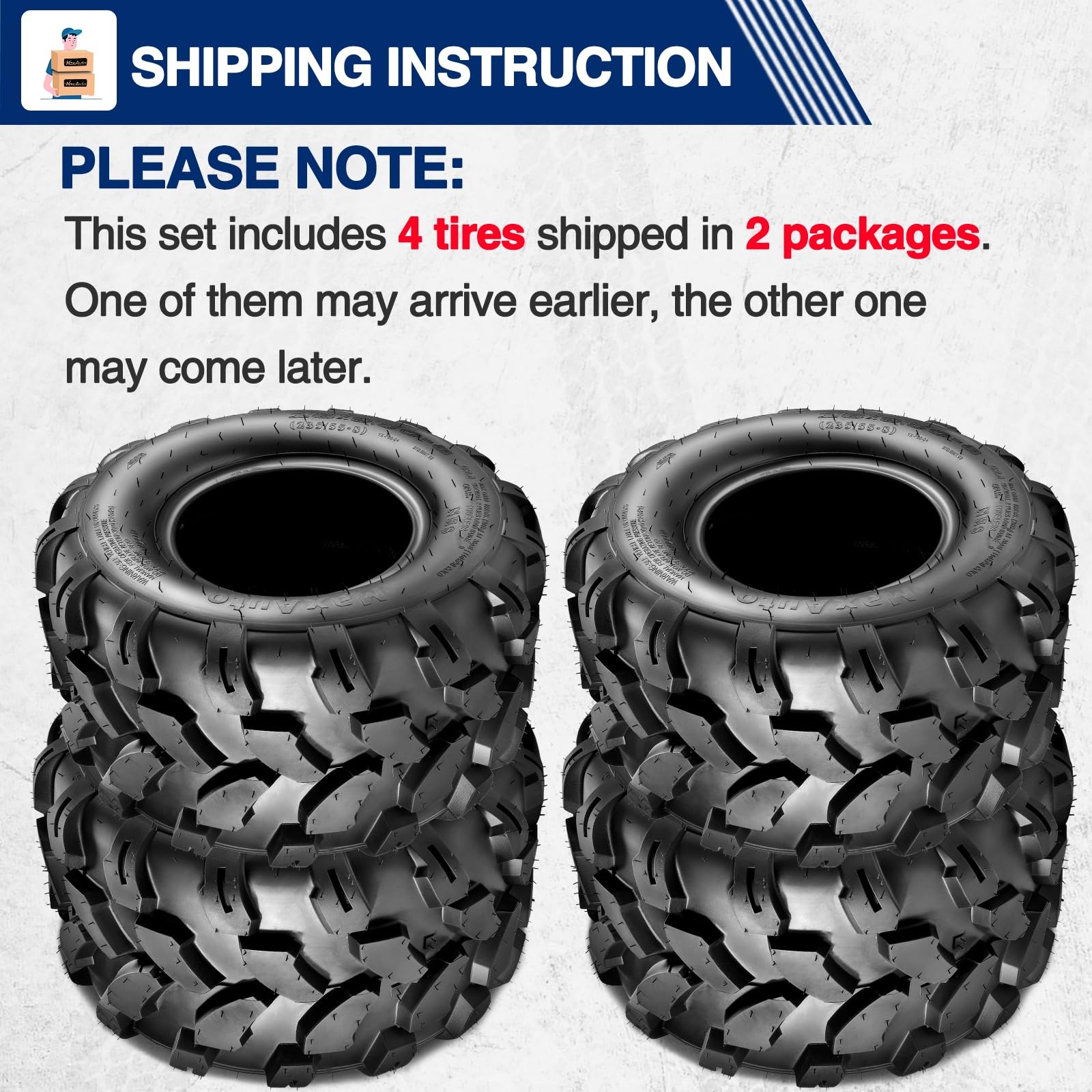 18×9.5-8 Lawn Mower Tire ATV UTV Tractor Turf Golf Cart Knobby 4PR P311 Set of 4