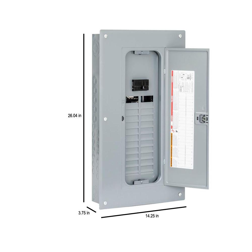 square d main breaker 24-space 48-circuit plug-on neutral load center w/ cover