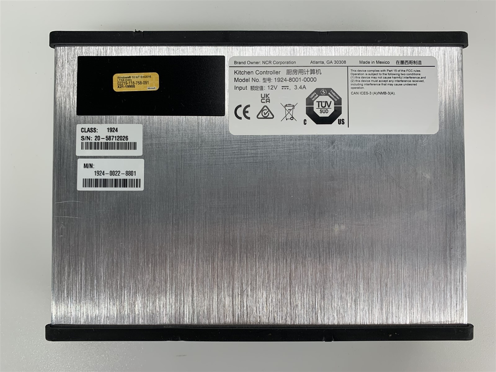 NCR 1924-0022-8801 / 1924-8001-0000 Kitchen Controller 8GB / 64GB – 192400228801