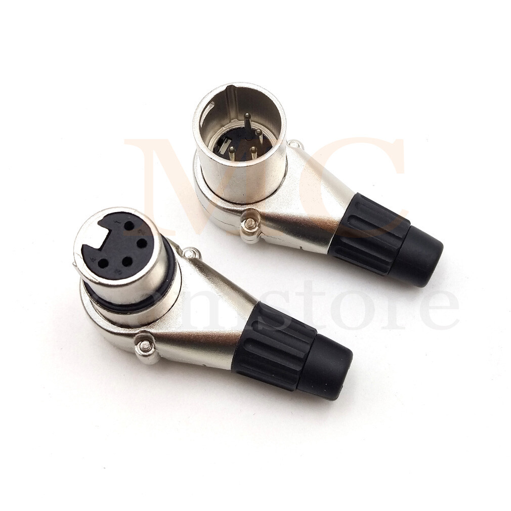 Male & Female 3-Pin 4-Pin XLR Microphone Audio Cable Connectors Cable Terminals