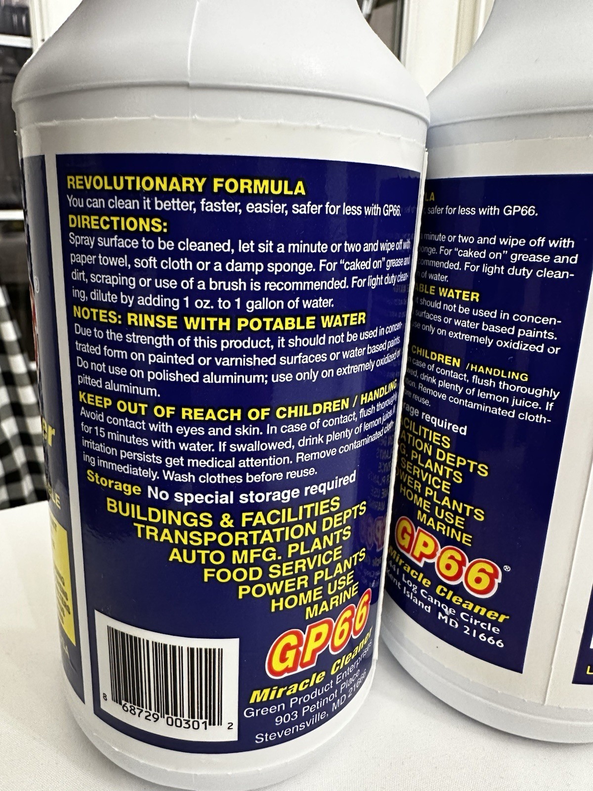 GP66 Miracle Cleaner Heavy Duty Degreaser 2-32 Oz USA Made Environment Friendly