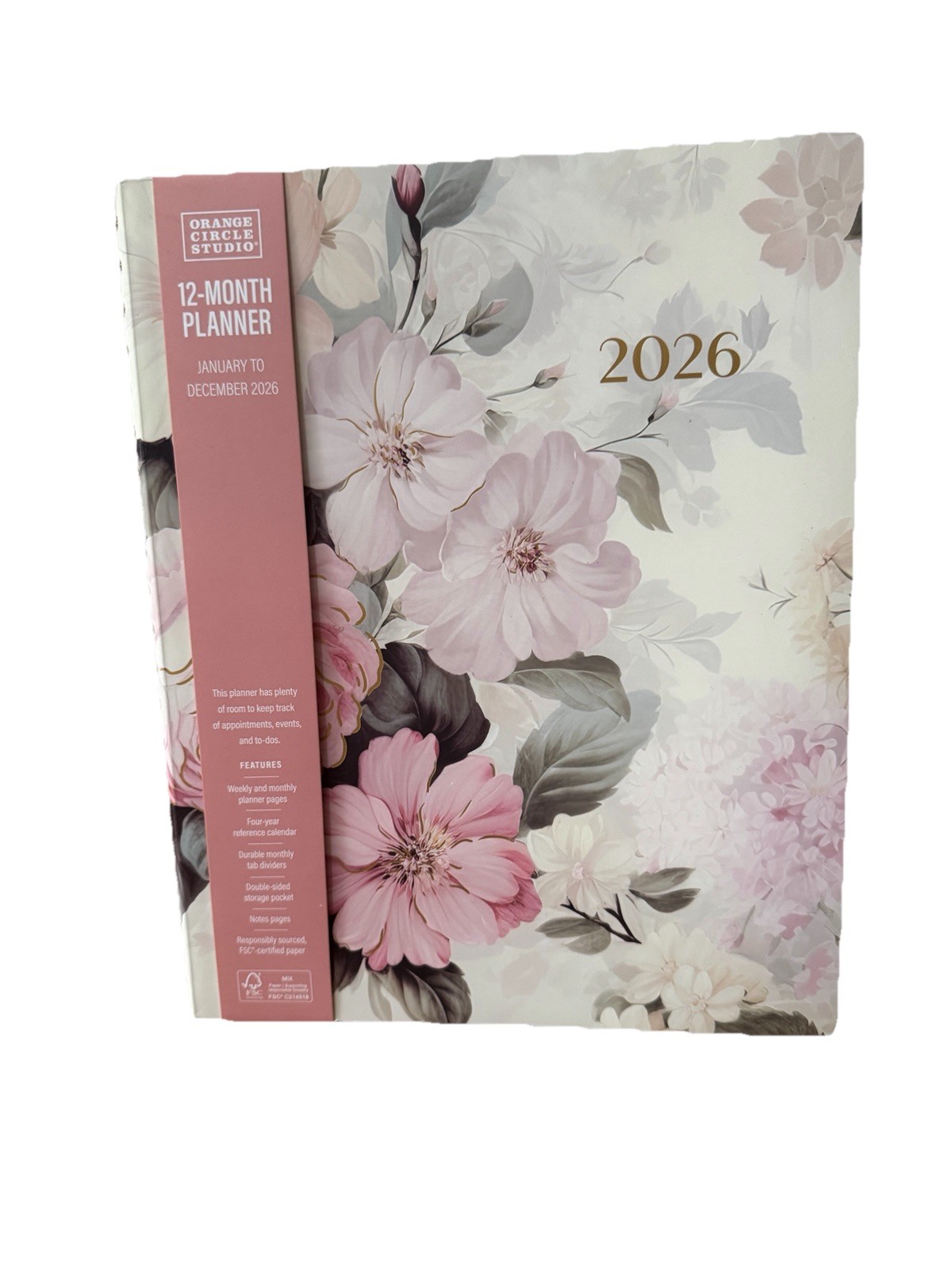 2026 Planner Orange Circle Studio 12 Months Planner Jan-Dec 2026 11×9” X- Large