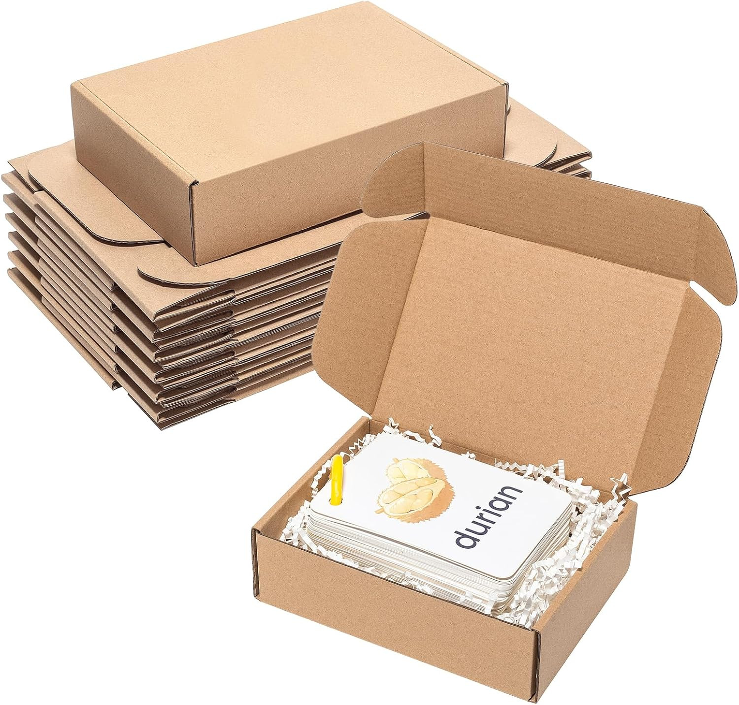 Shipping Boxes 7x5x2″ 25 Pack – Brown Corrugated Cardboard Box Mailing for Small
