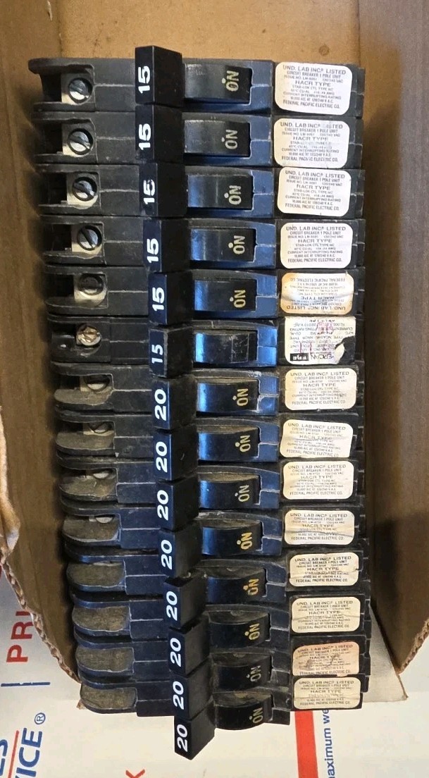 *lot of 39* Stab-Lok circuit breakers 1P 2P 50a 40a 30a 20a 15a Tested